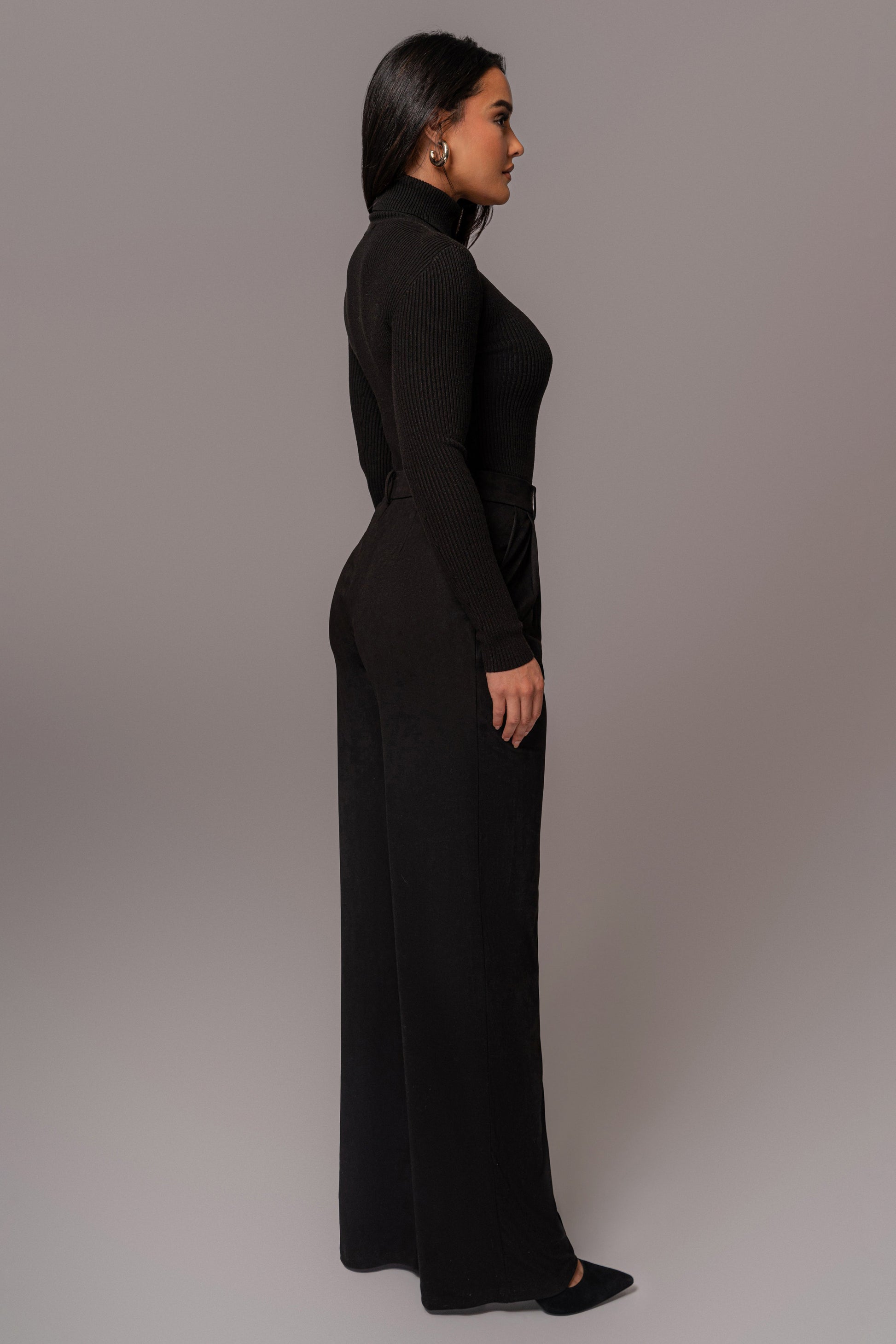 Black Classic High Rise Trousers JLUXLABEL