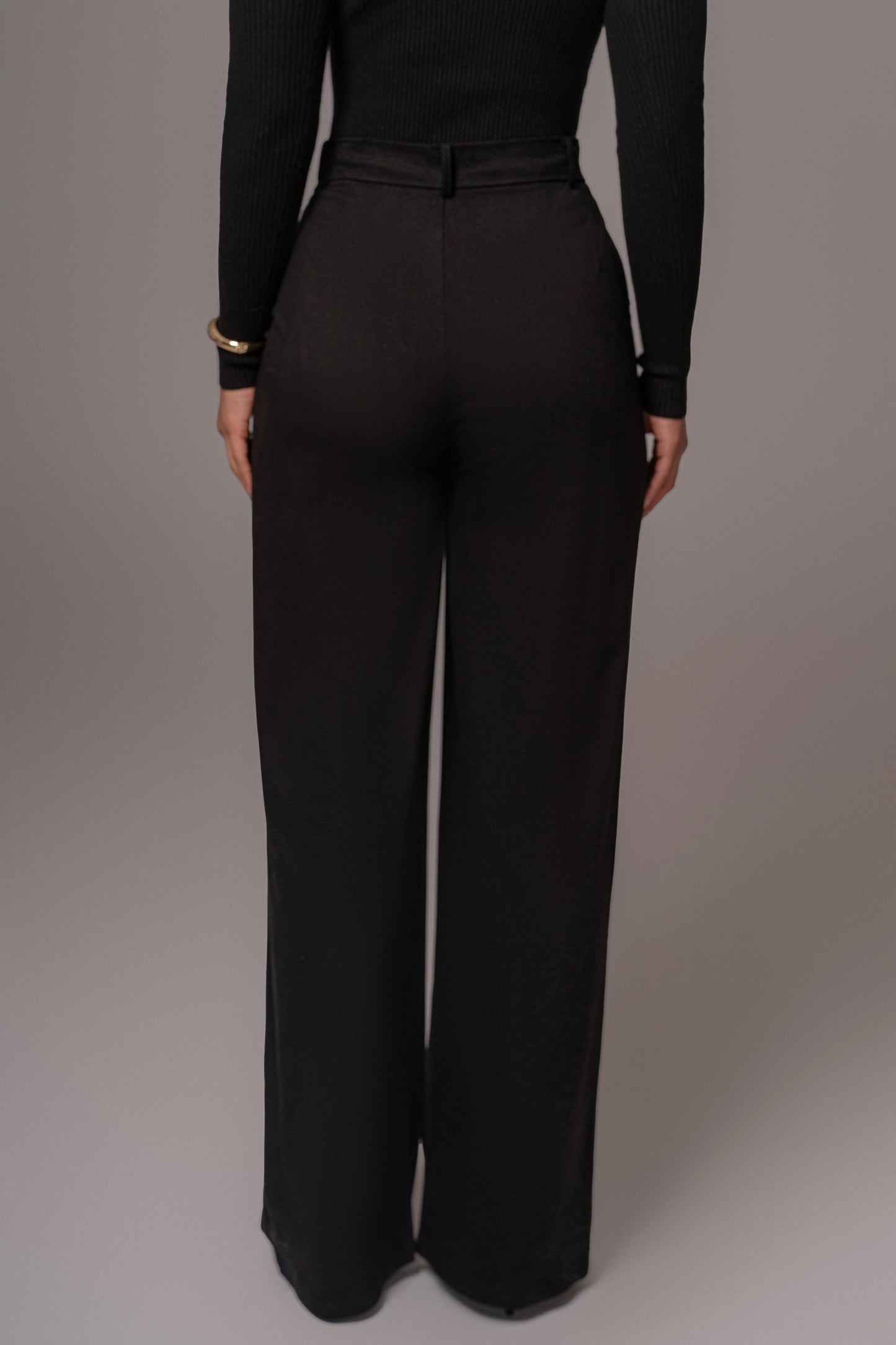 Black Classic High Rise Trousers JLUXLABEL