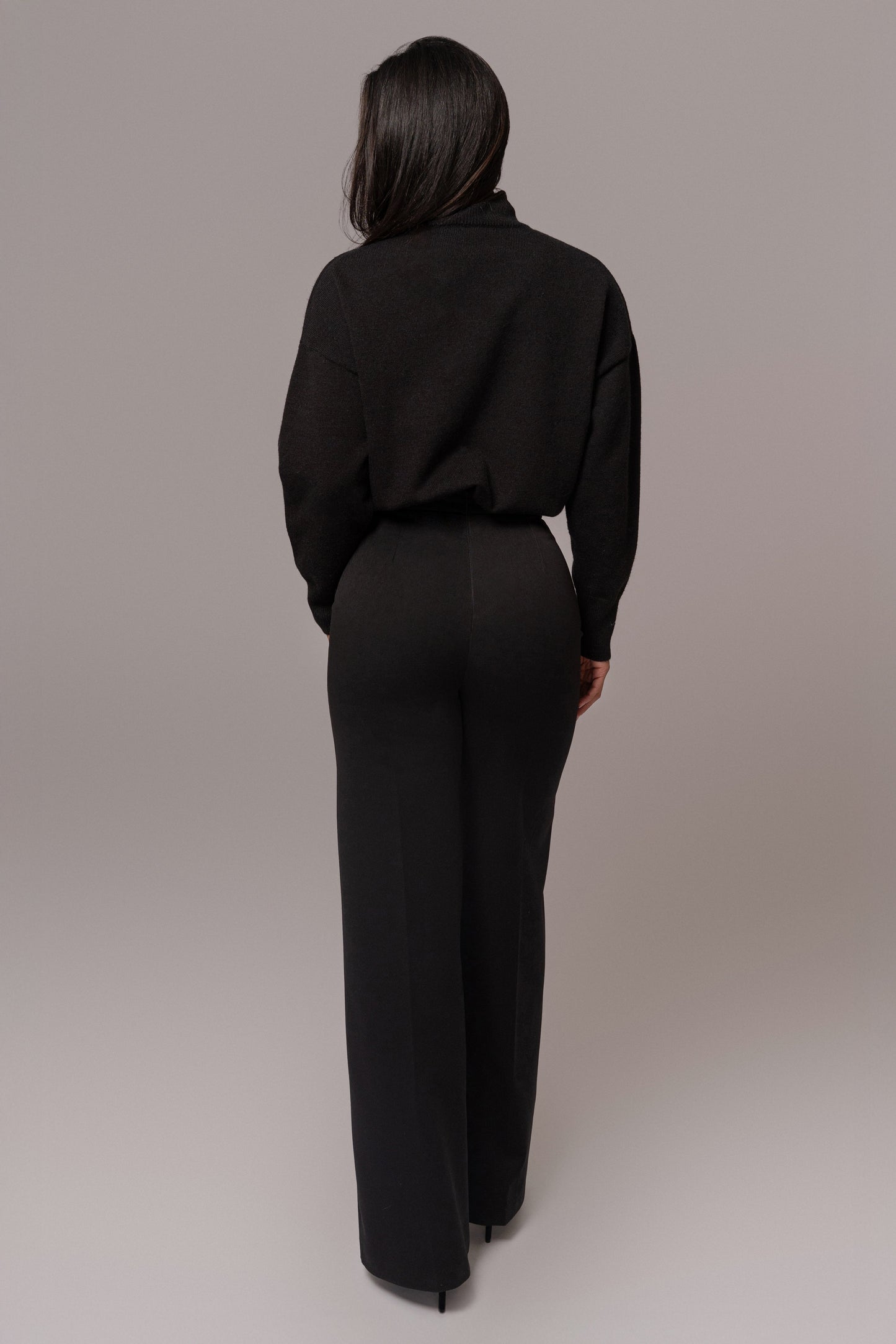 Black Turtleneck Sweater Top JLUXLABEL