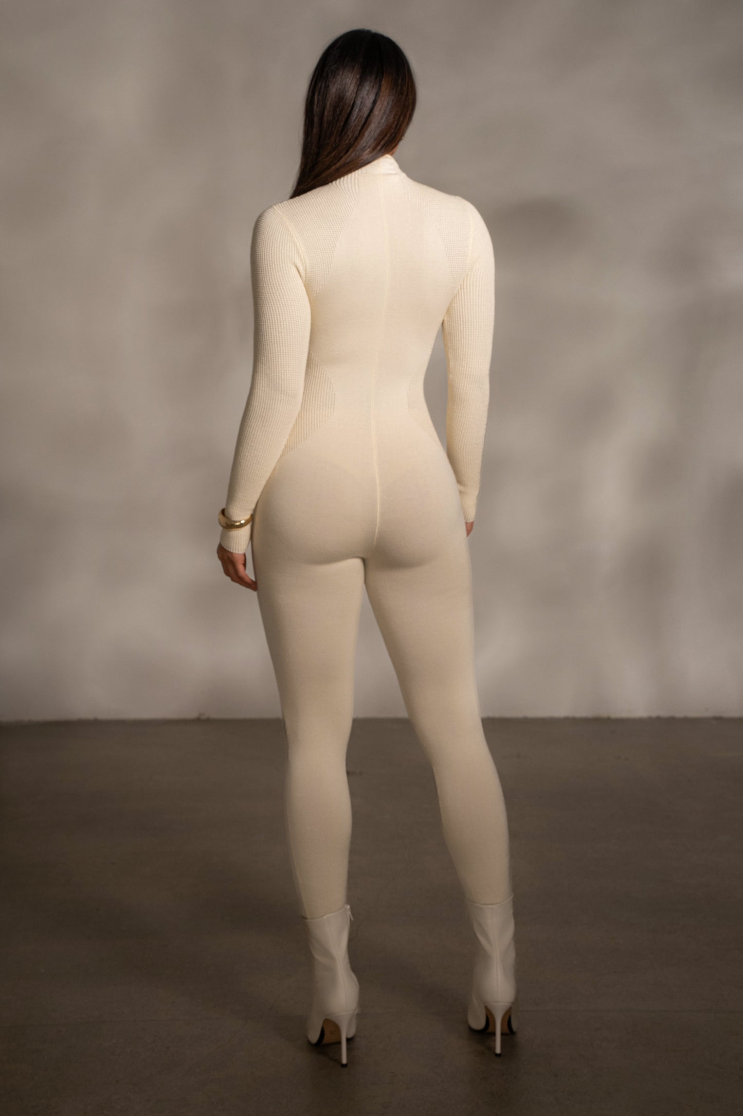 Buttercream Kris Front Zipper Jumpsuit JLUXLABEL