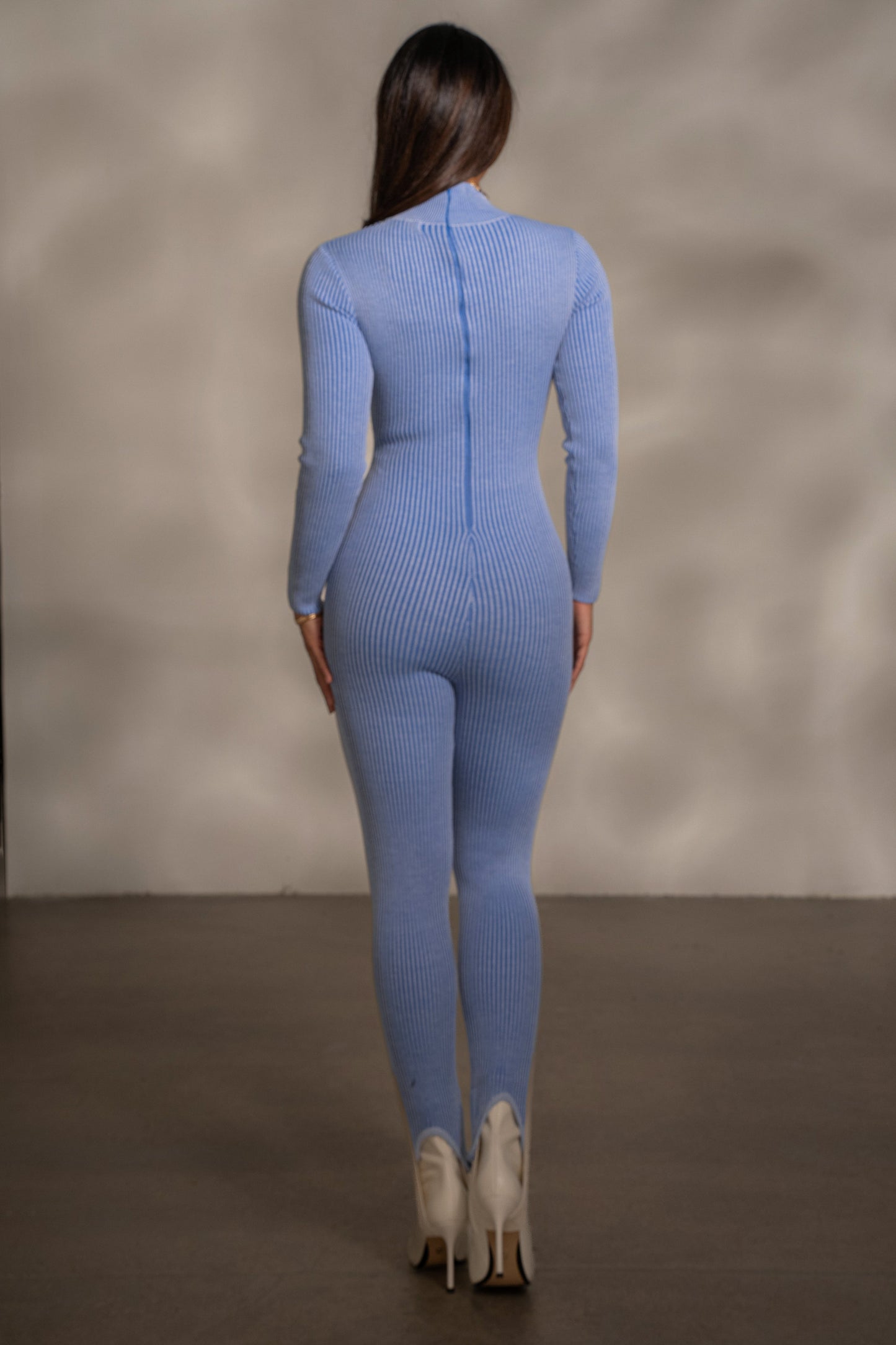 Blue In Control Stirrup Jumpsuit JLUXLABEL