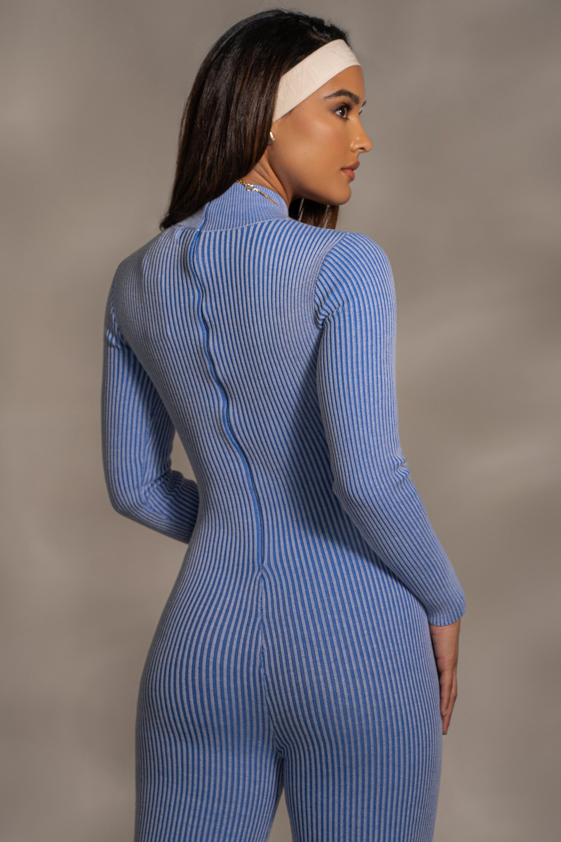 Blue In Control Stirrup Jumpsuit JLUXLABEL