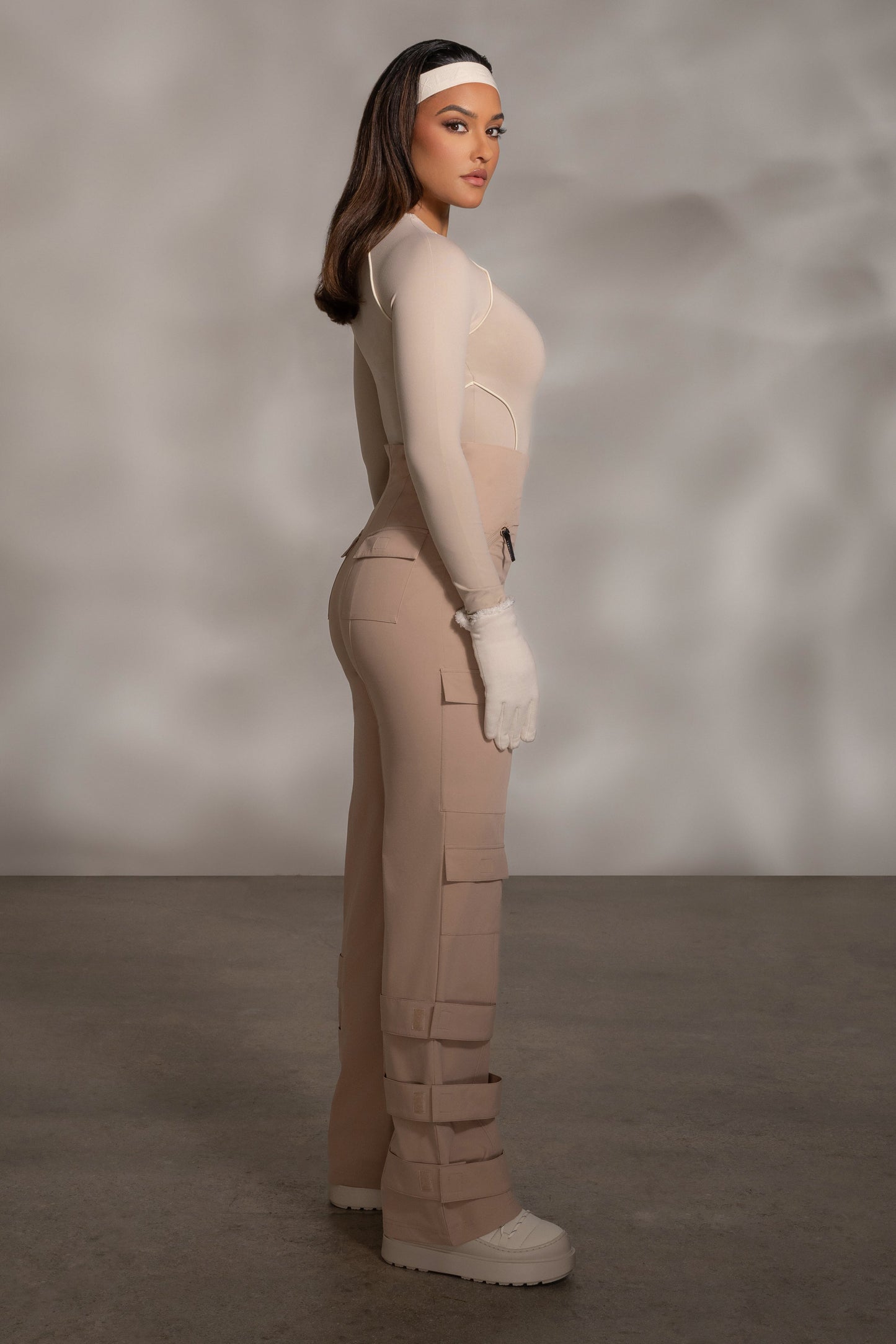 Tan Nyah Nylon Utility Pants JLUXLABEL