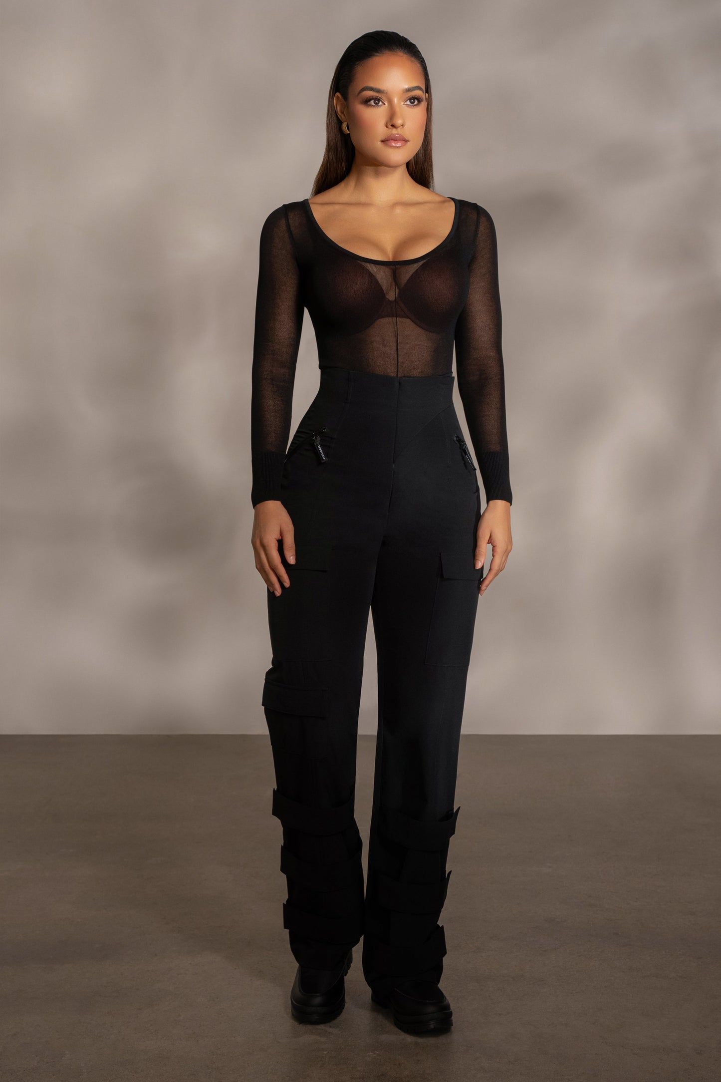 Black Nyah Nylon Utility Pants JLUXLABEL