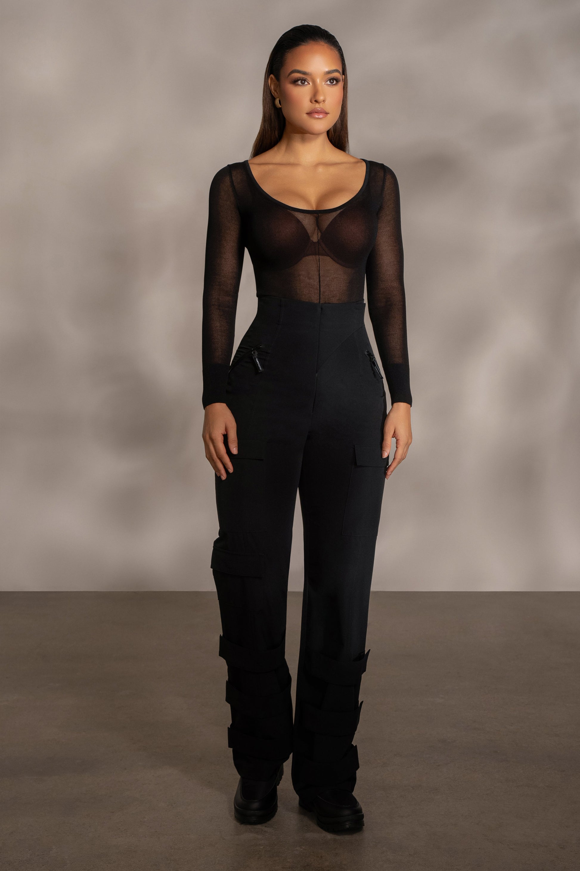 Black Nyah Nylon Utility Pants JLUXLABEL