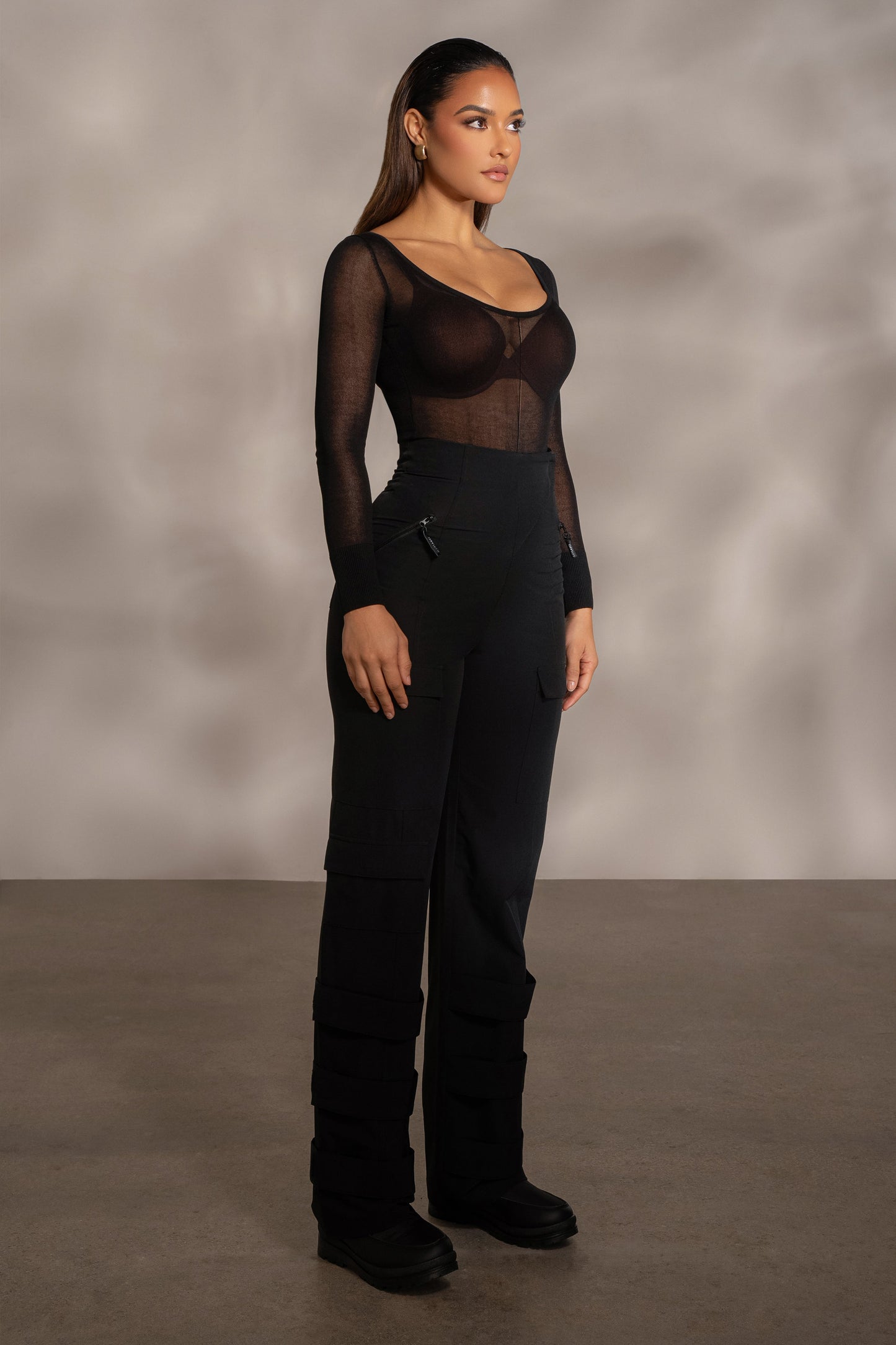 Black Nyah Nylon Utility Pants JLUXLABEL