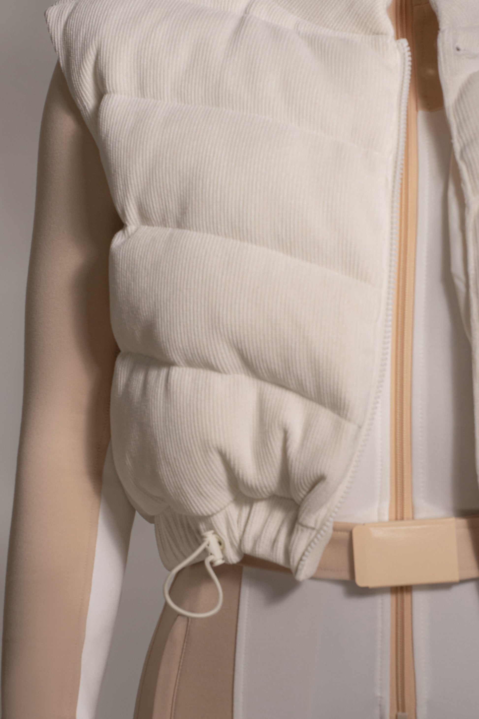 Buttercream Delma Ribbed Puffer Vest JLUXLABEL