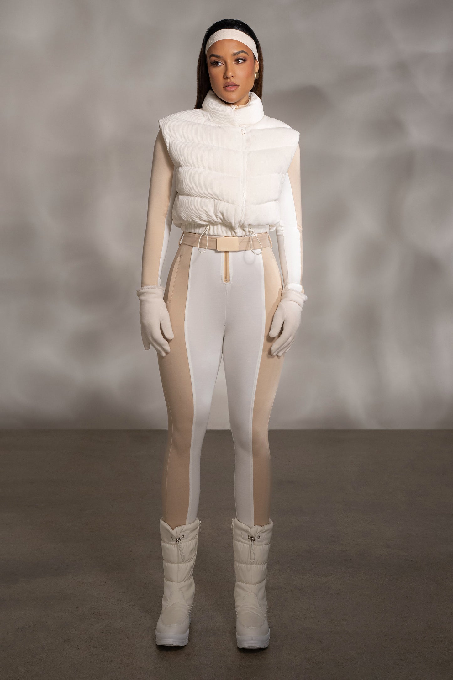 Buttercream Delma Ribbed Puffer Vest JLUXLABEL
