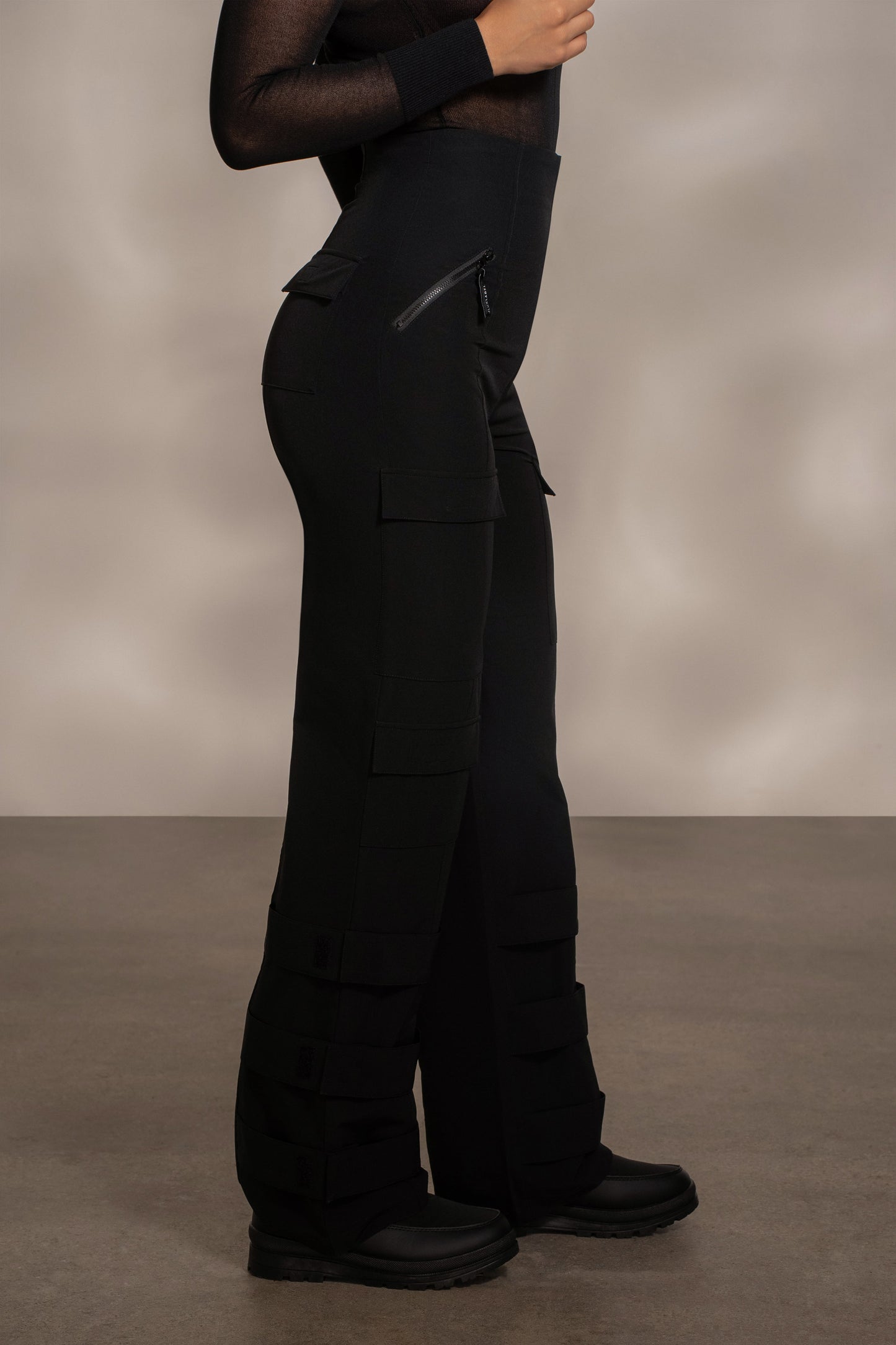 Black Nyah Nylon Utility Pants JLUXLABEL