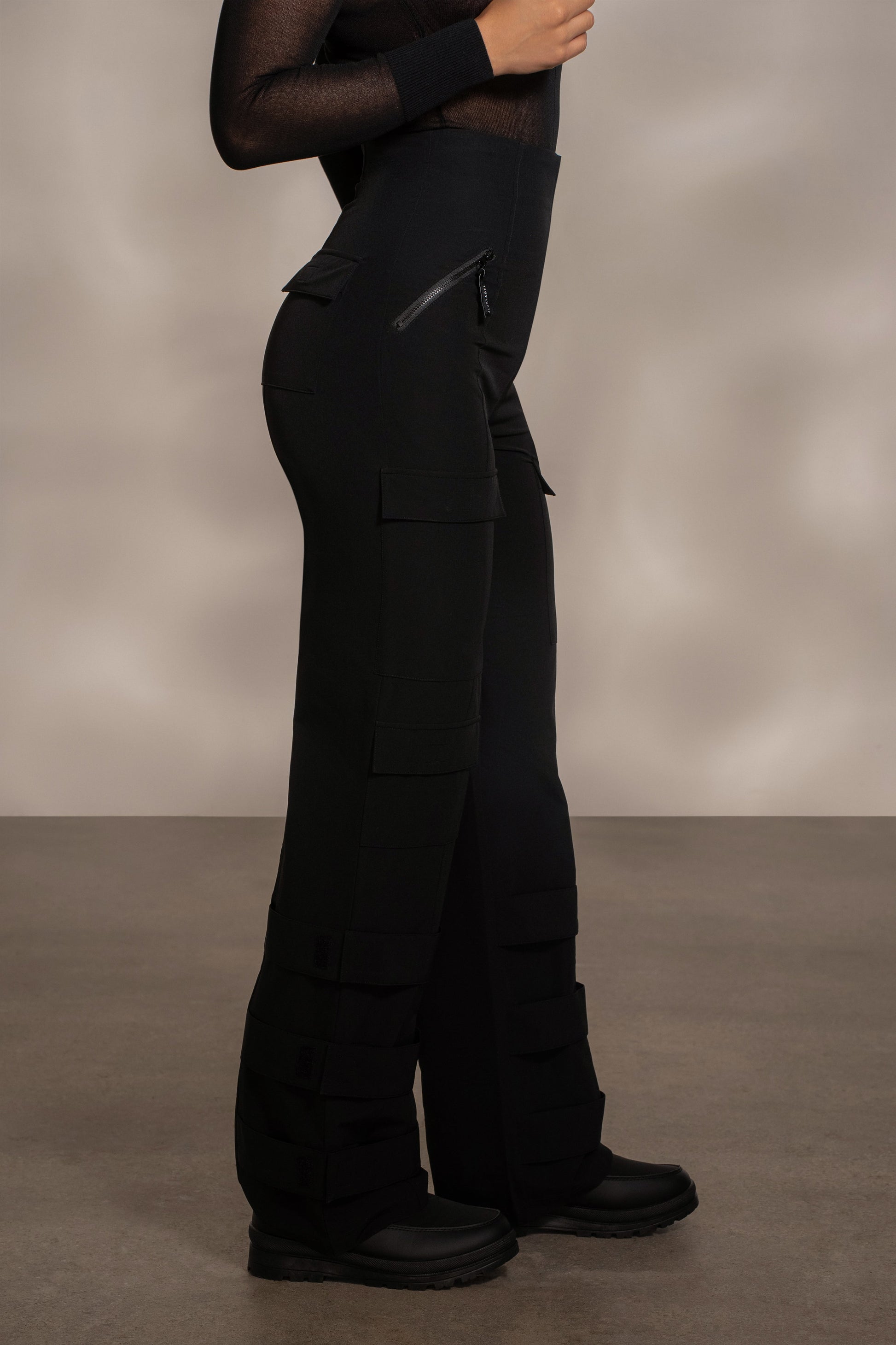 Black Nyah Nylon Utility Pants JLUXLABEL
