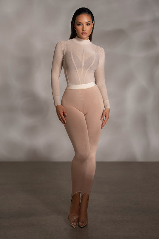 Beige Marlow Leggings JLUXLABEL