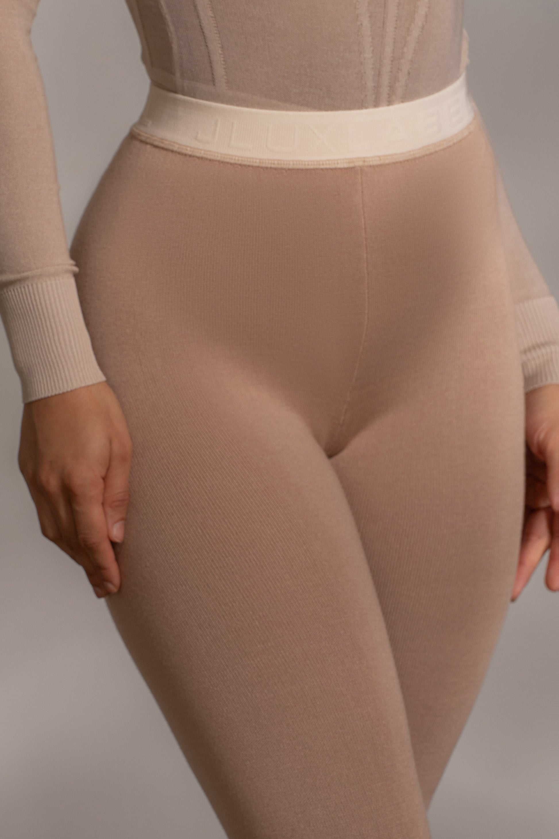 Beige Marlow Leggings JLUXLABEL