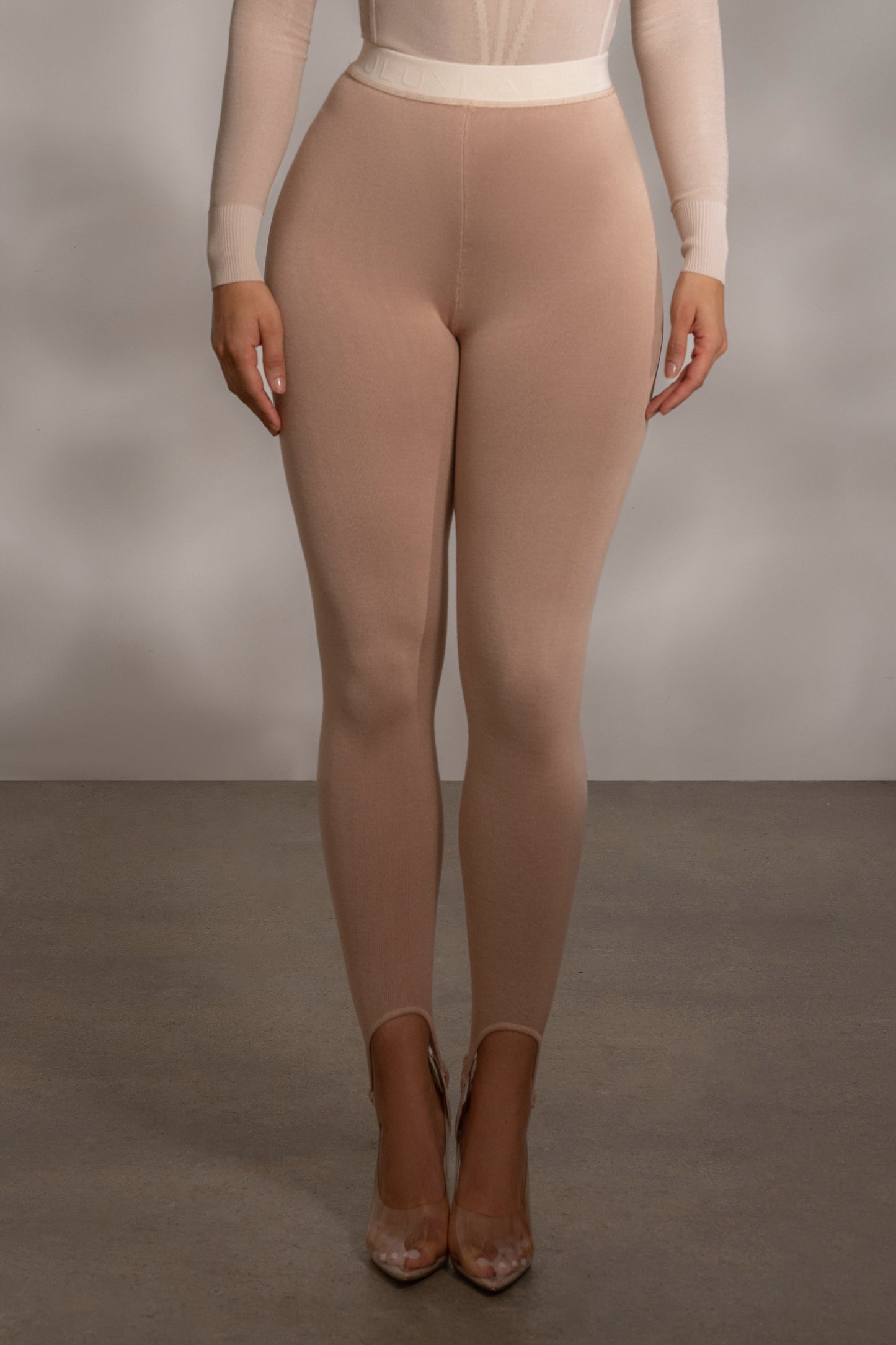 Beige Marlow Leggings JLUXLABEL