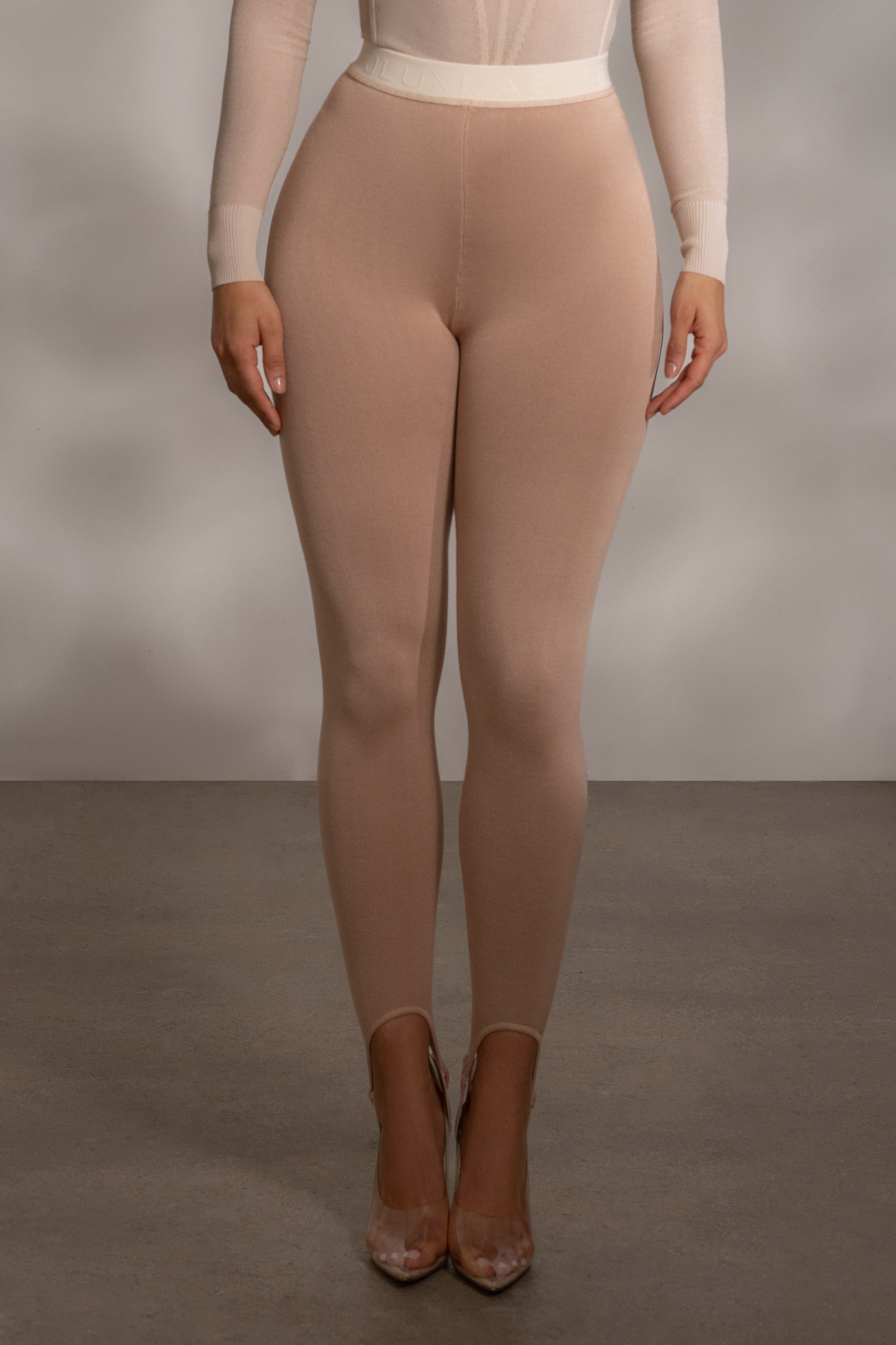 Beige Marlow Leggings JLUXLABEL