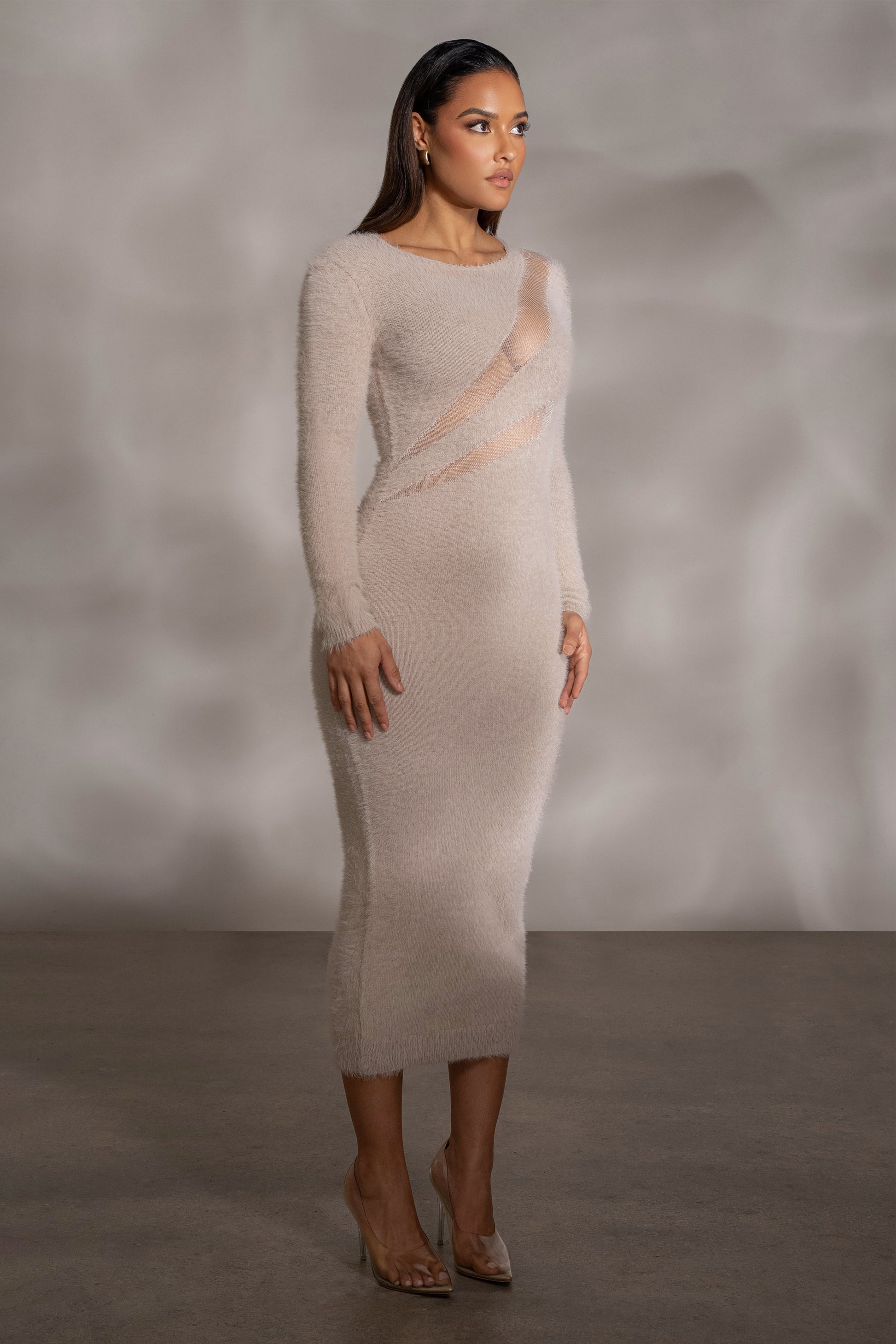 Beige More To Love Maxi Dress JLUXLABEL