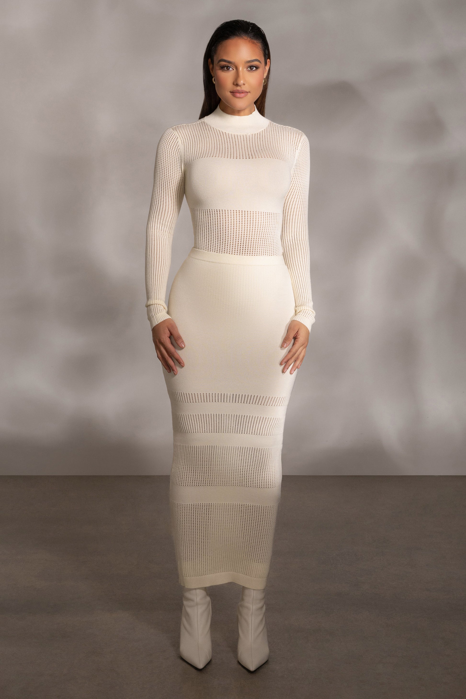 Buttercream Lina Knit Maxi Skirt JLUXLABEL
