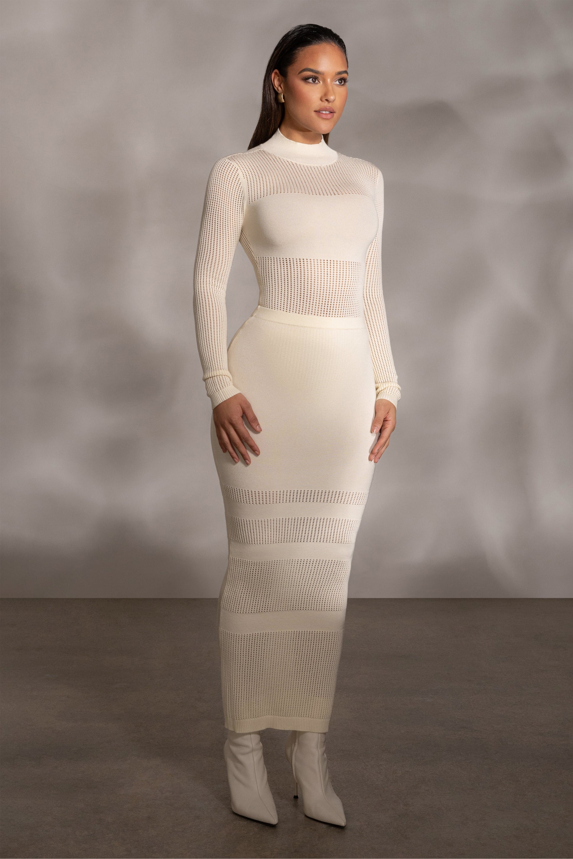 Buttercream Lina Knit Maxi Skirt JLUXLABEL