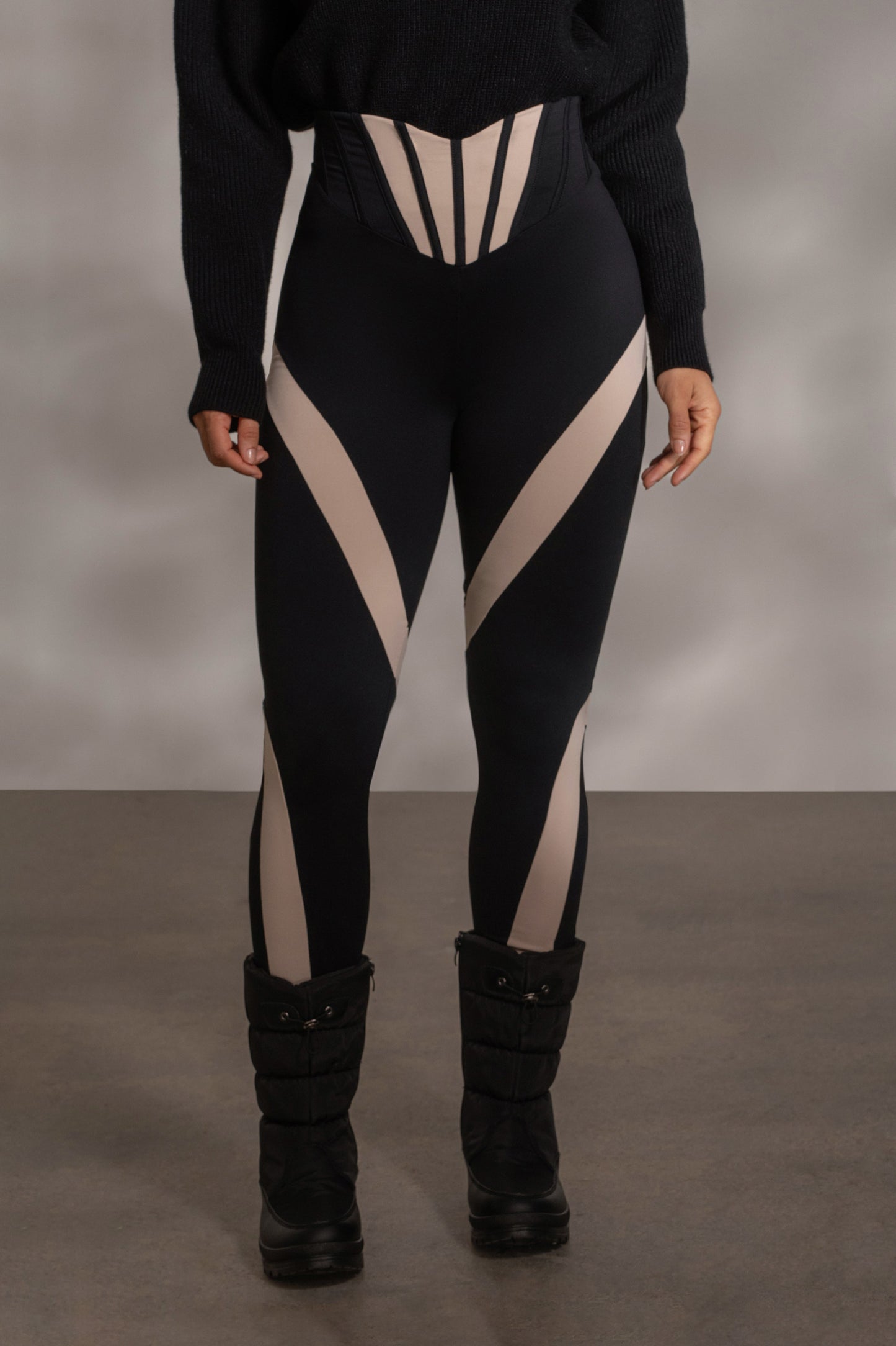 Black Valen High Waisted Leggings JLUXLABEL