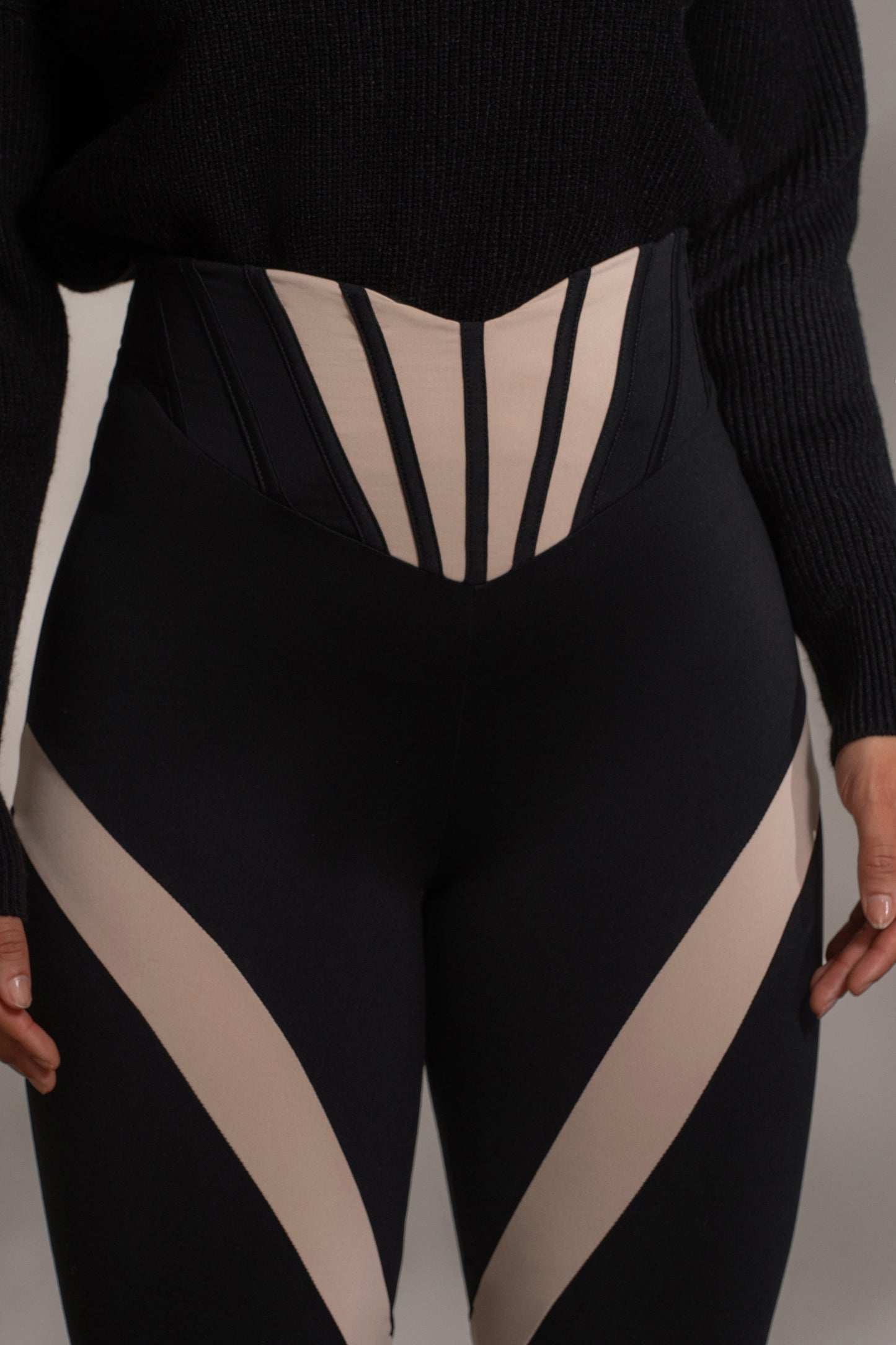 Black Valen High Waisted Leggings JLUXLABEL