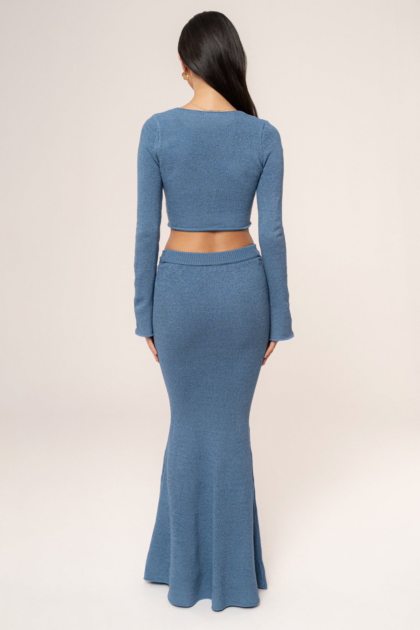 Blue Dusk Resort Two-Piece Skirt Set JLUXLABEL