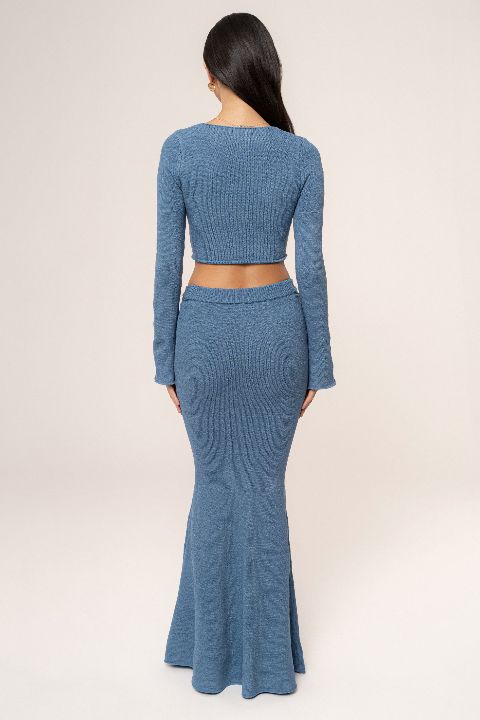 Blue Dusk Resort Two-Piece Skirt Set JLUXLABEL