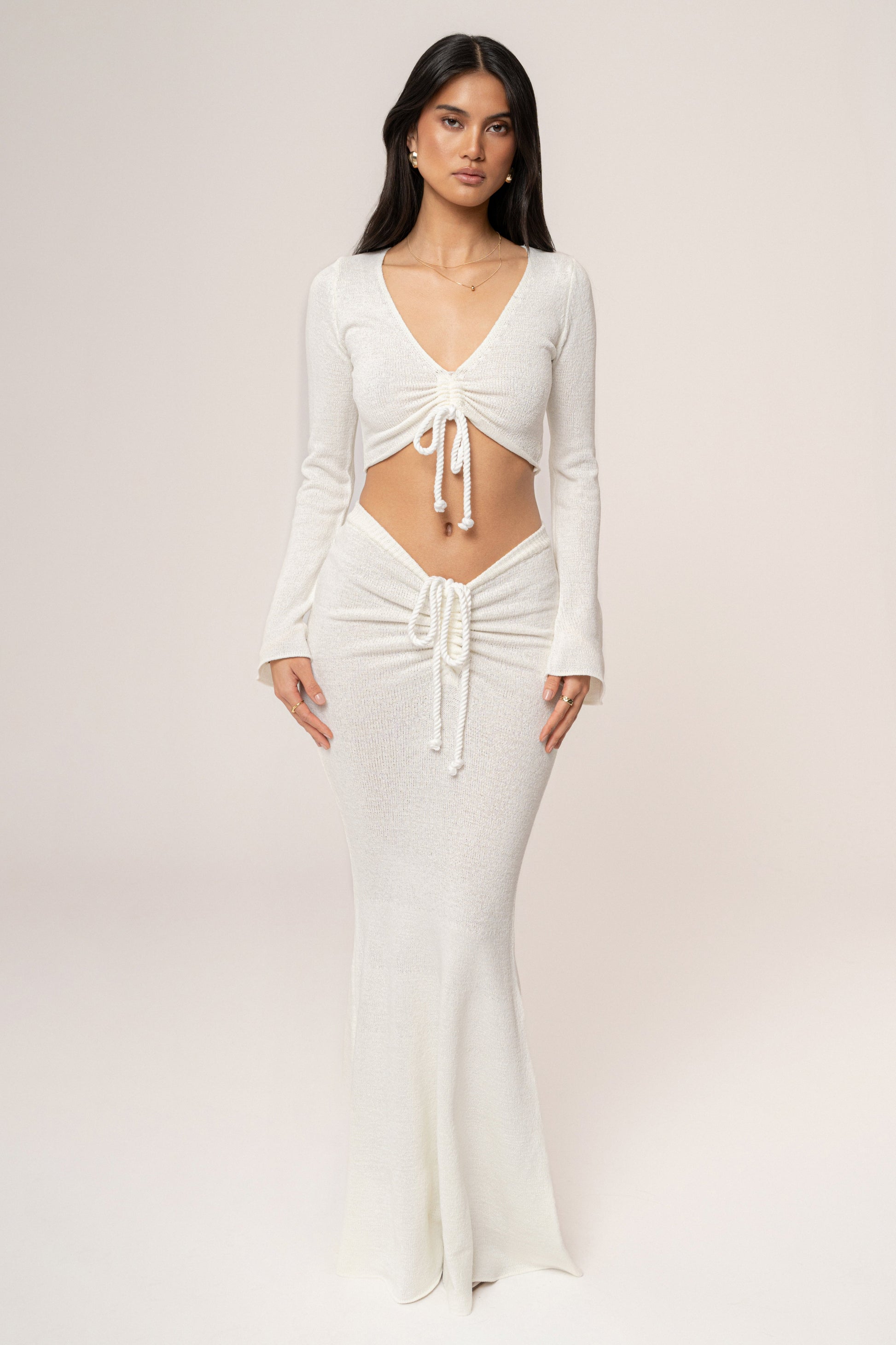 Ivory Resort Two-Piece Skirt Set JLUXLABEL