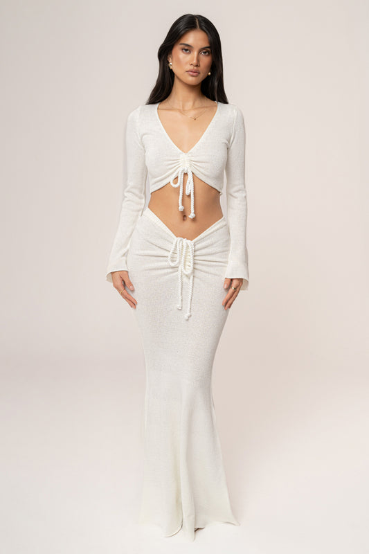 Ivory Resort Two-Piece Skirt Set JLUXLABEL