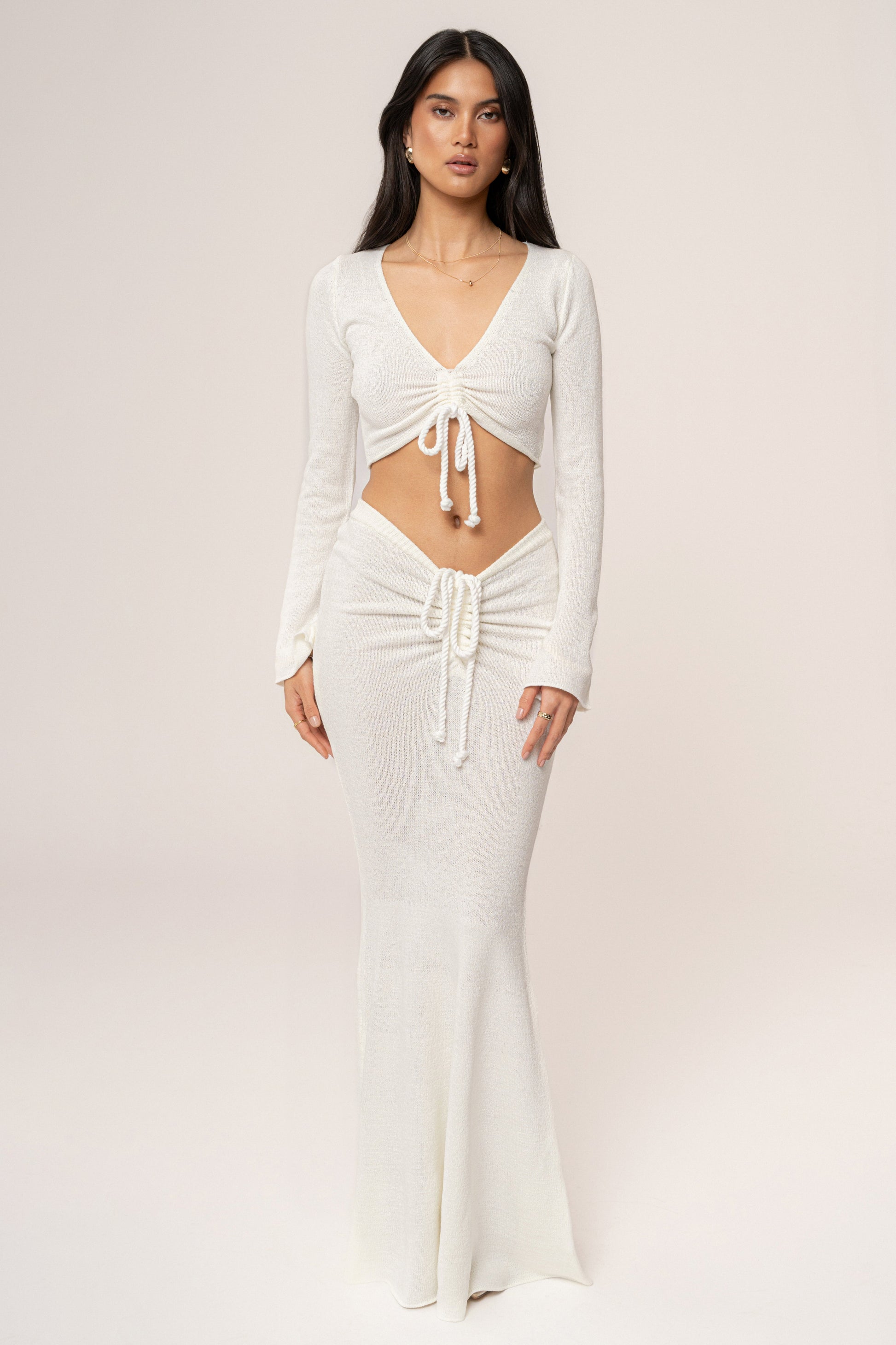 Ivory Resort Two-Piece Skirt Set JLUXLABEL
