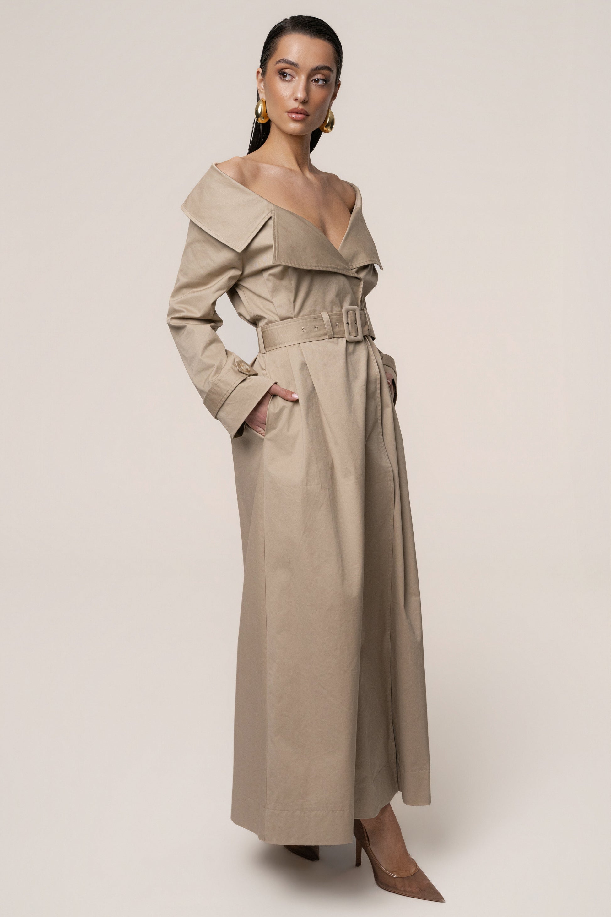 Stone Soft Authority Trench Coat JLUXLABEL