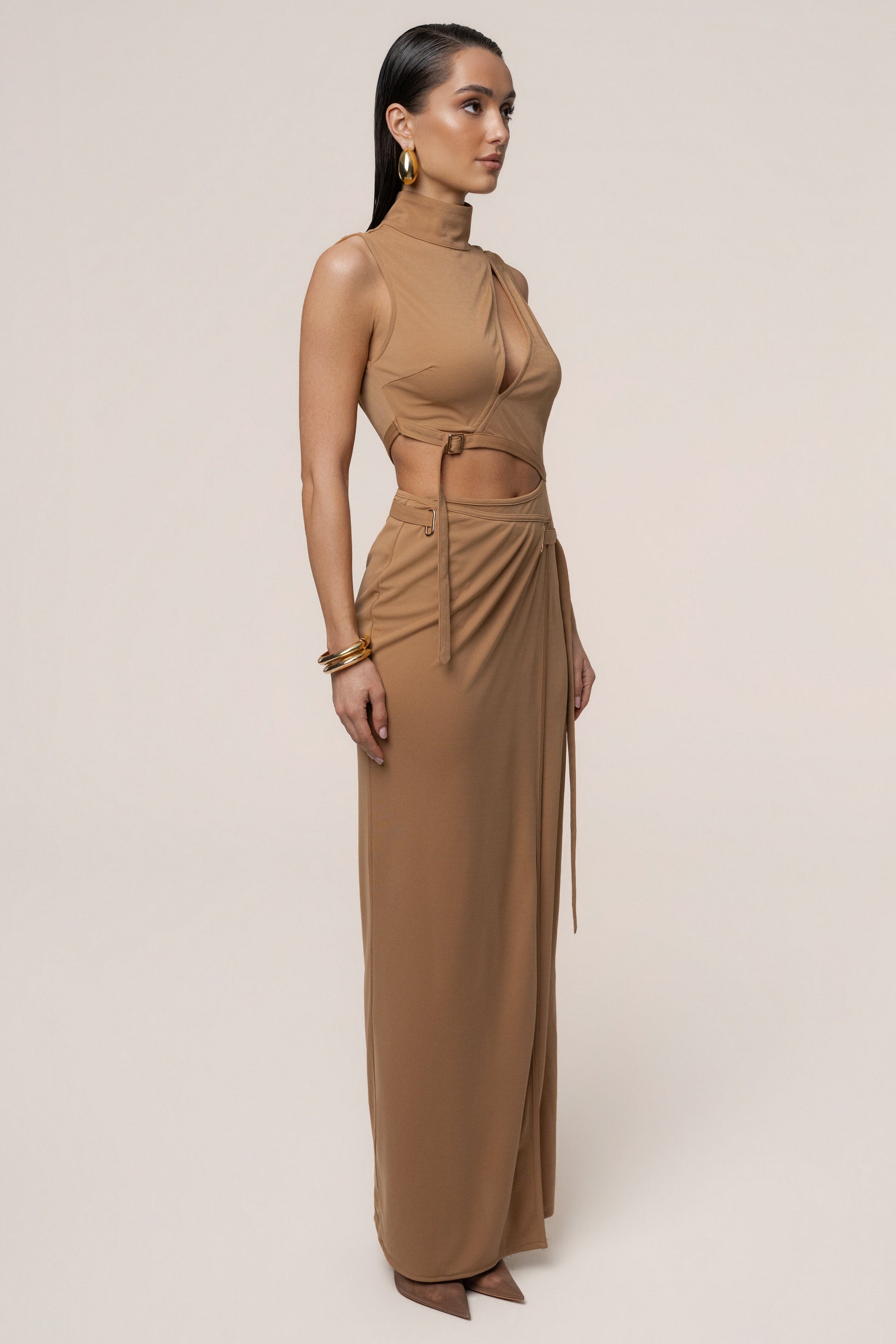 Tan Behind The Scenes Dress JLUXLABEL