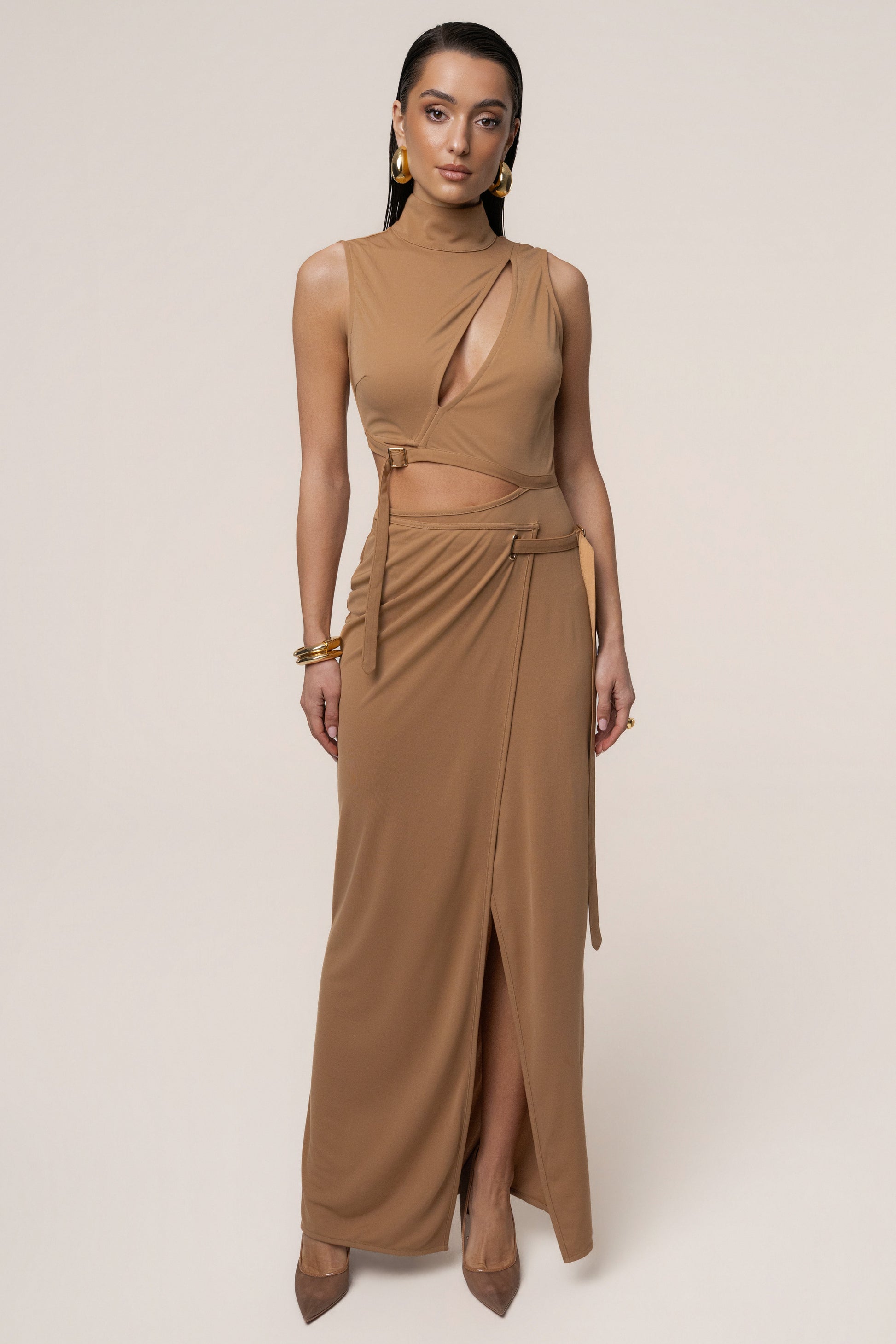 Tan Behind The Scenes Dress JLUXLABEL