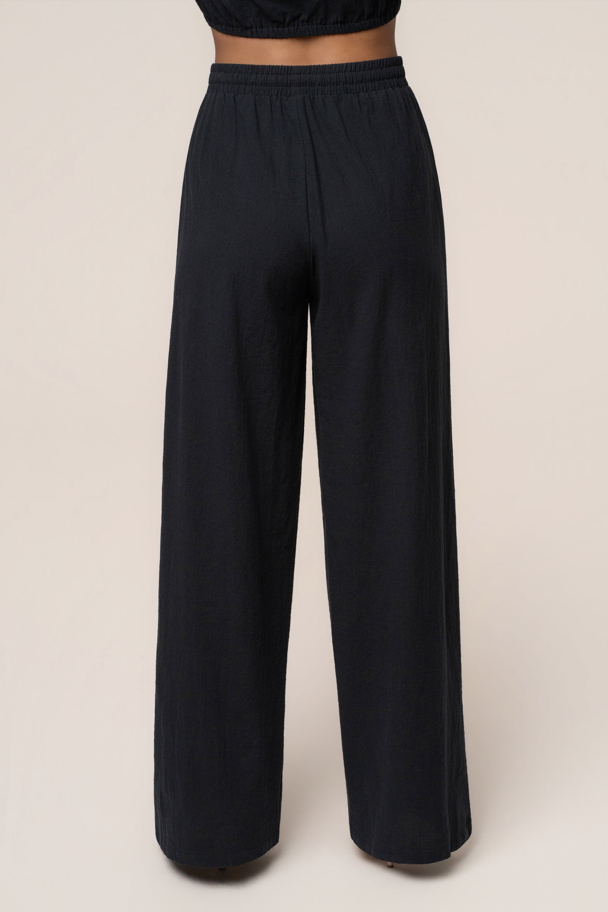 Black Marina Two-Piece Pant Set JLUXLABEL