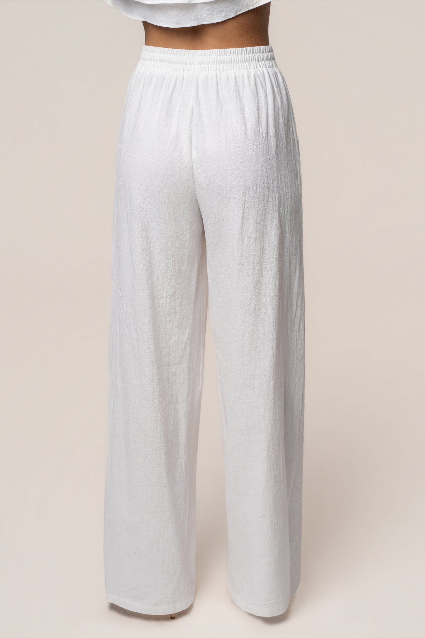 White Marina Two-Piece Pant Set JLUXLABEL