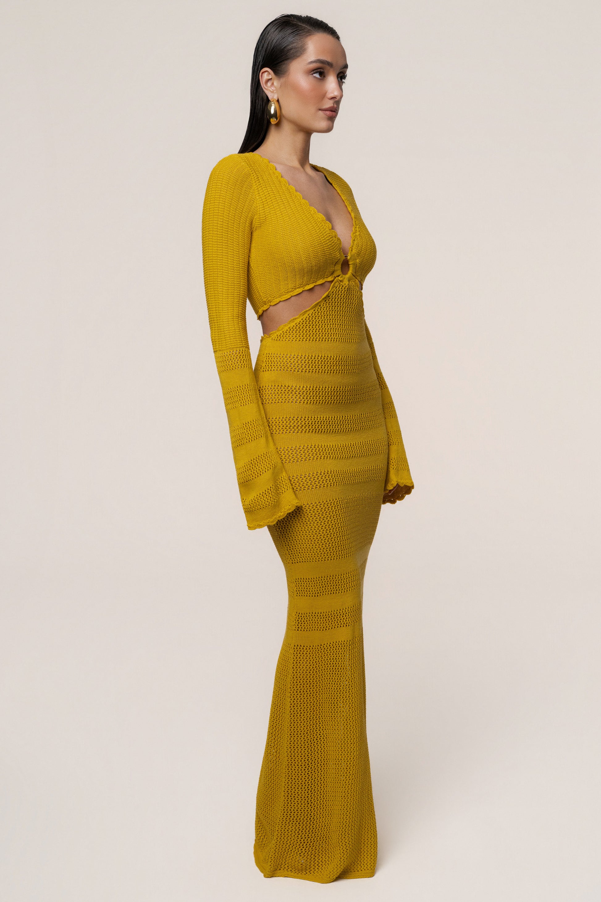 Yellow Blossom Haven Maxi Dress JLUXLABEL