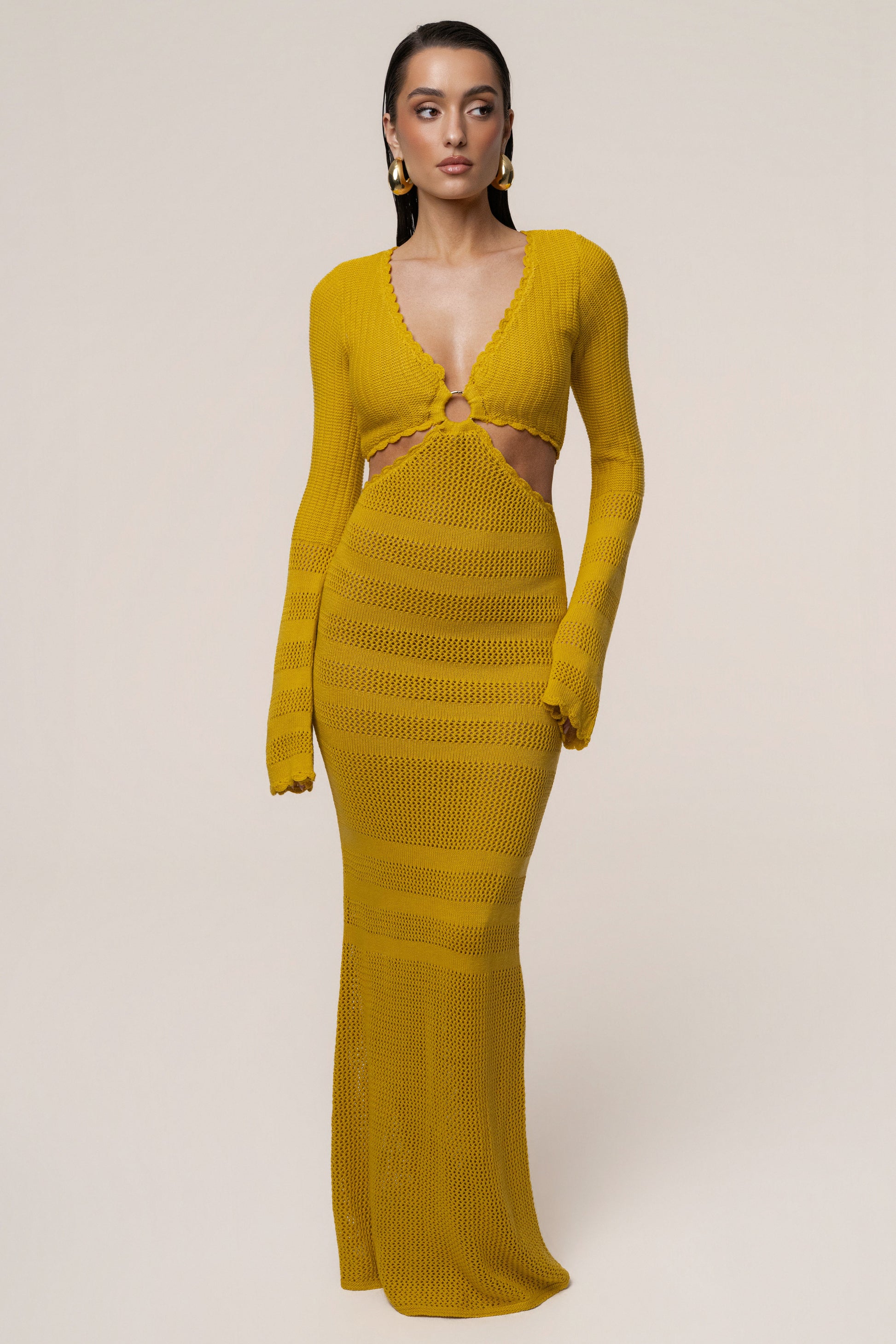 Yellow Blossom Haven Maxi Dress JLUXLABEL