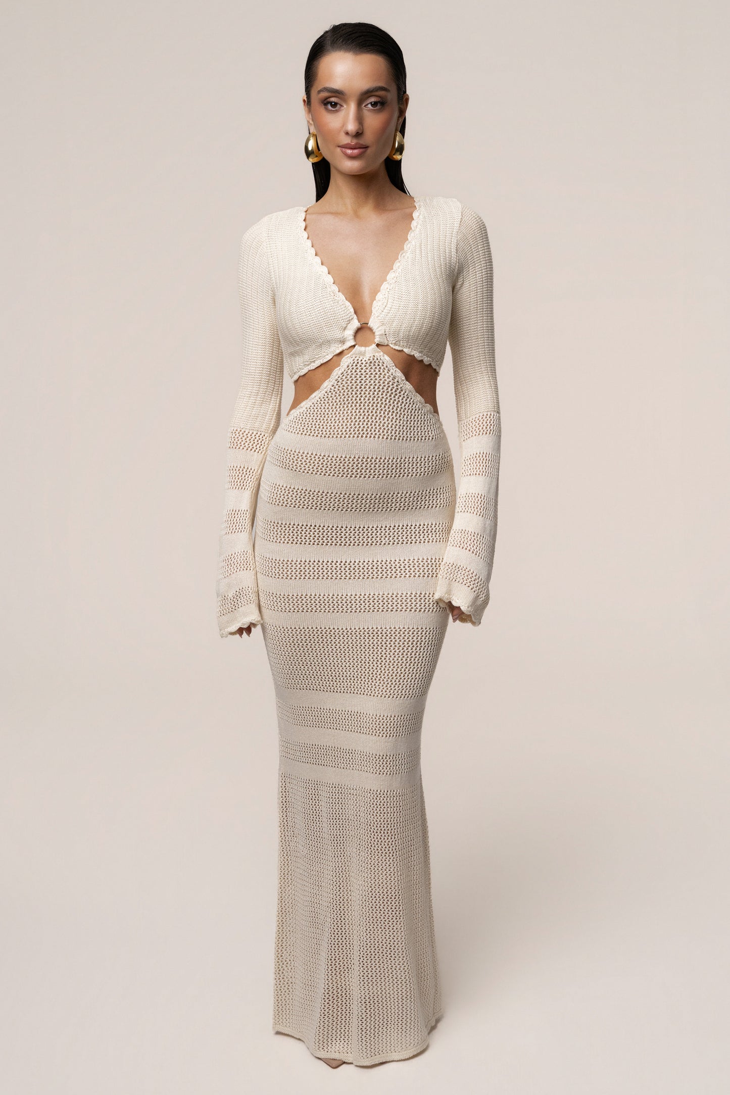 Milk Blossom Haven Maxi Dress JLUXLABEL