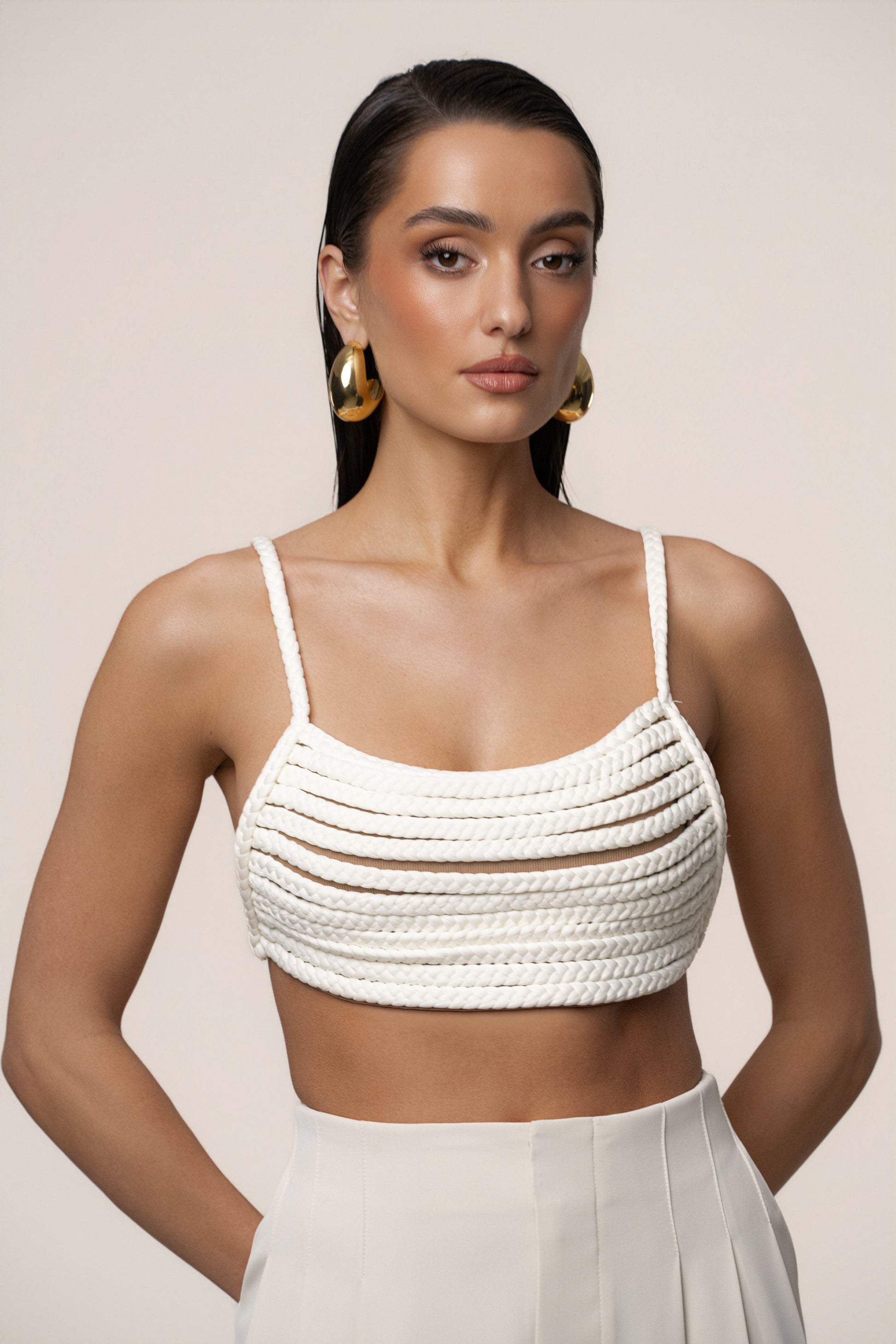 Ivory Sofie Braided Top JLUXLABEL