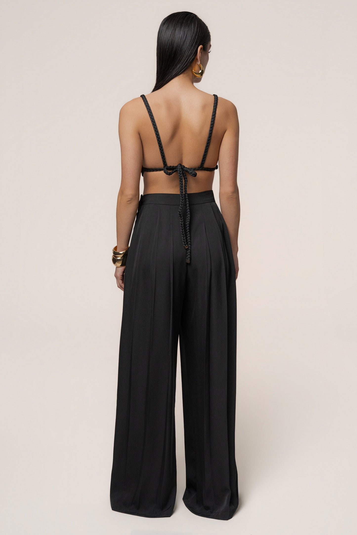Black Sofie Braided Top JLUXLABEL