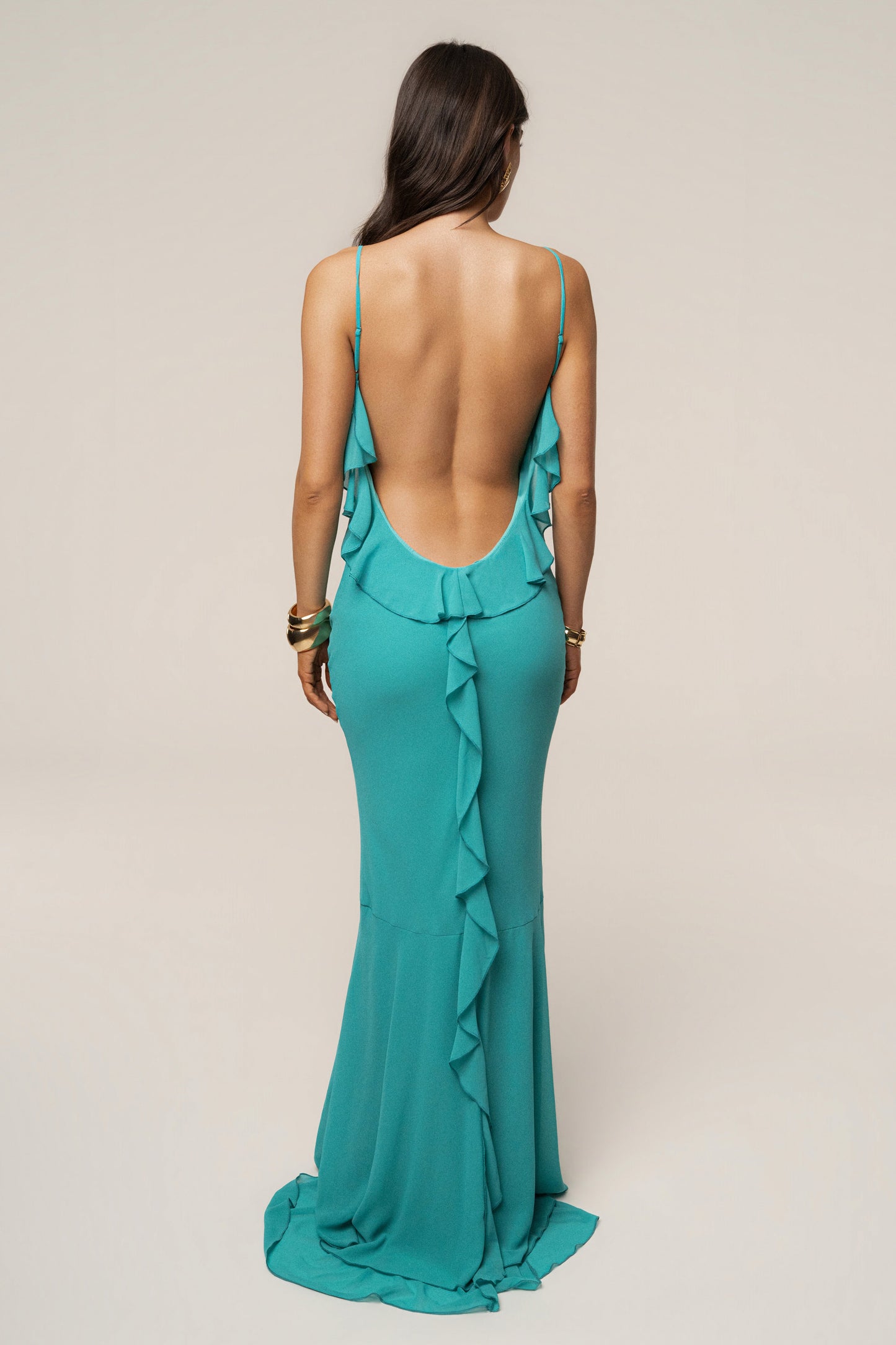 Teal Midnight Romance Maxi Dress JLUXLABEL