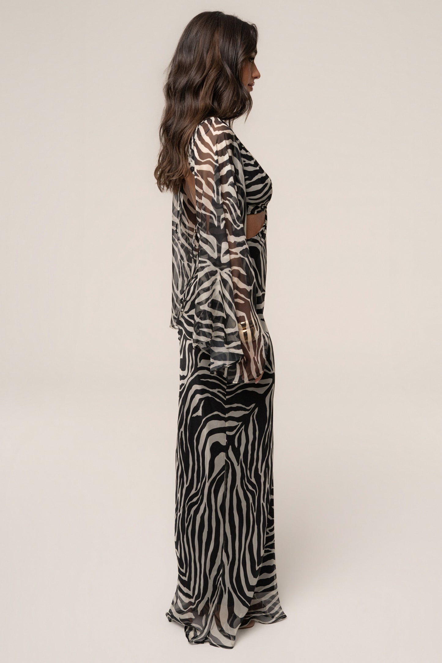 Black Zebra Instincts Print Maxi Dress JLUXLABEL