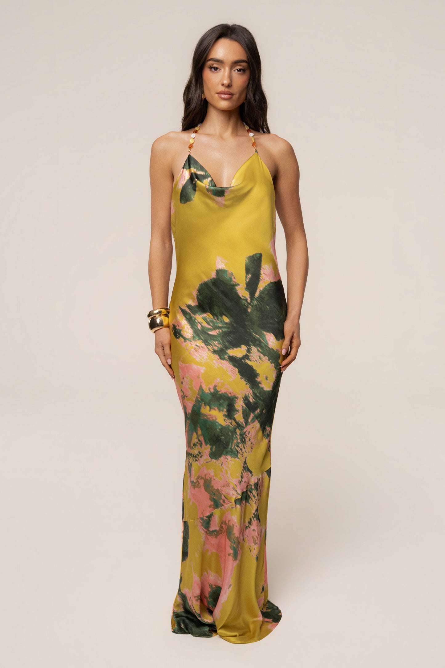 PRE-ORDER Yellow Print Bethani Maxi Dress NEWFASHIONEDGE