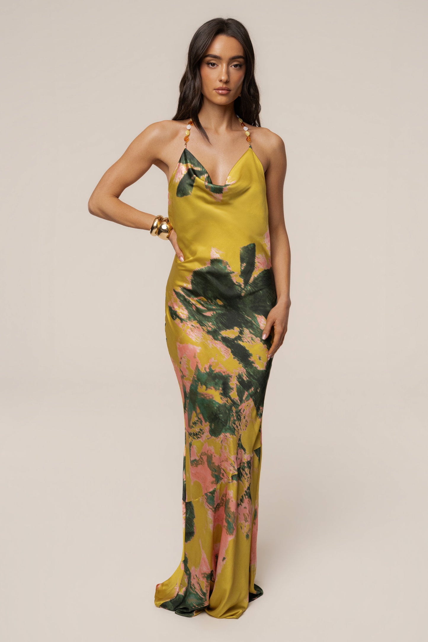 PRE-ORDER Yellow Print Bethani Maxi Dress NEWFASHIONEDGE