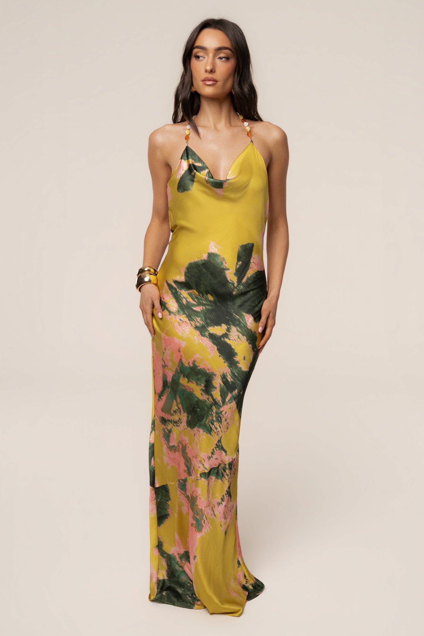 PRE-ORDER Yellow Print Bethani Maxi Dress