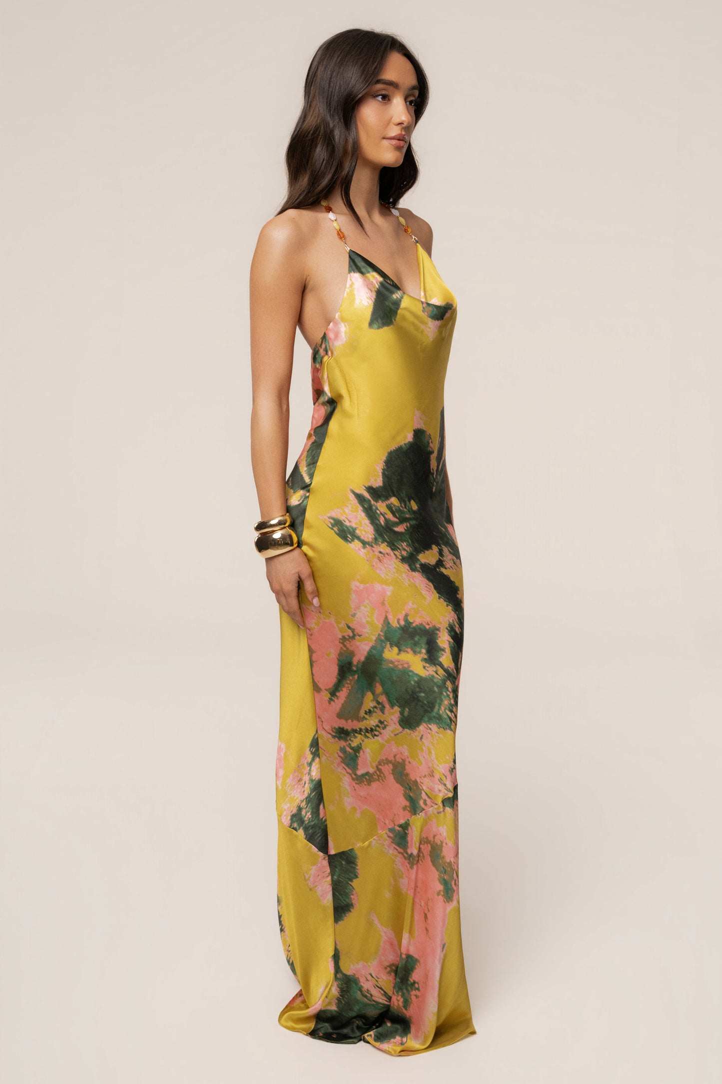 PRE-ORDER Yellow Print Bethani Maxi Dress NEWFASHIONEDGE