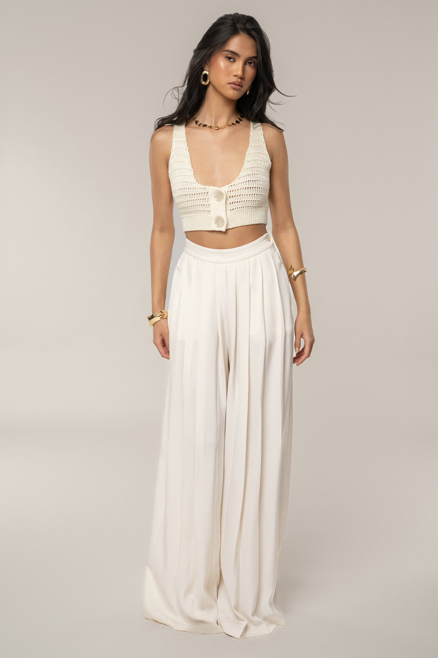 Ivory Salmah Crochet Top JLUXLABEL