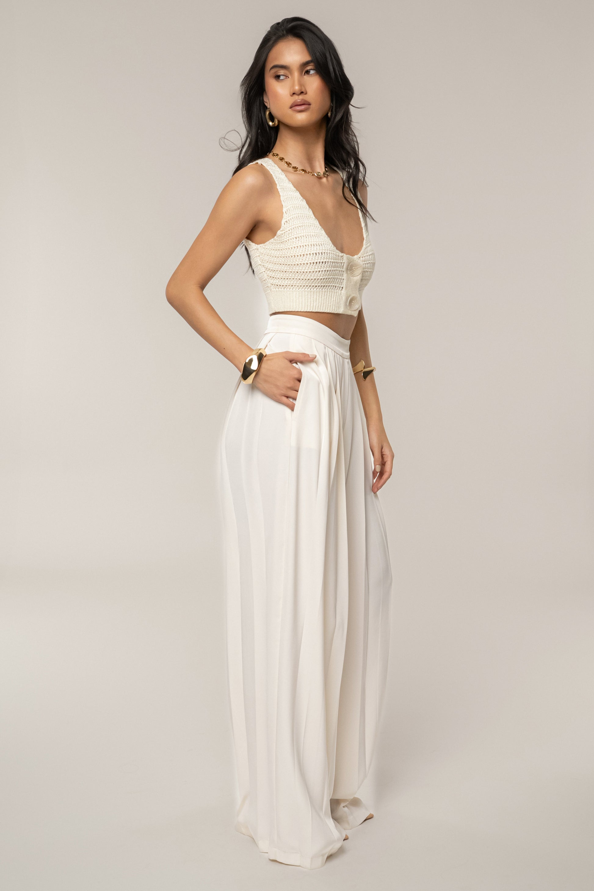 Ivory Salmah Crochet Top JLUXLABEL