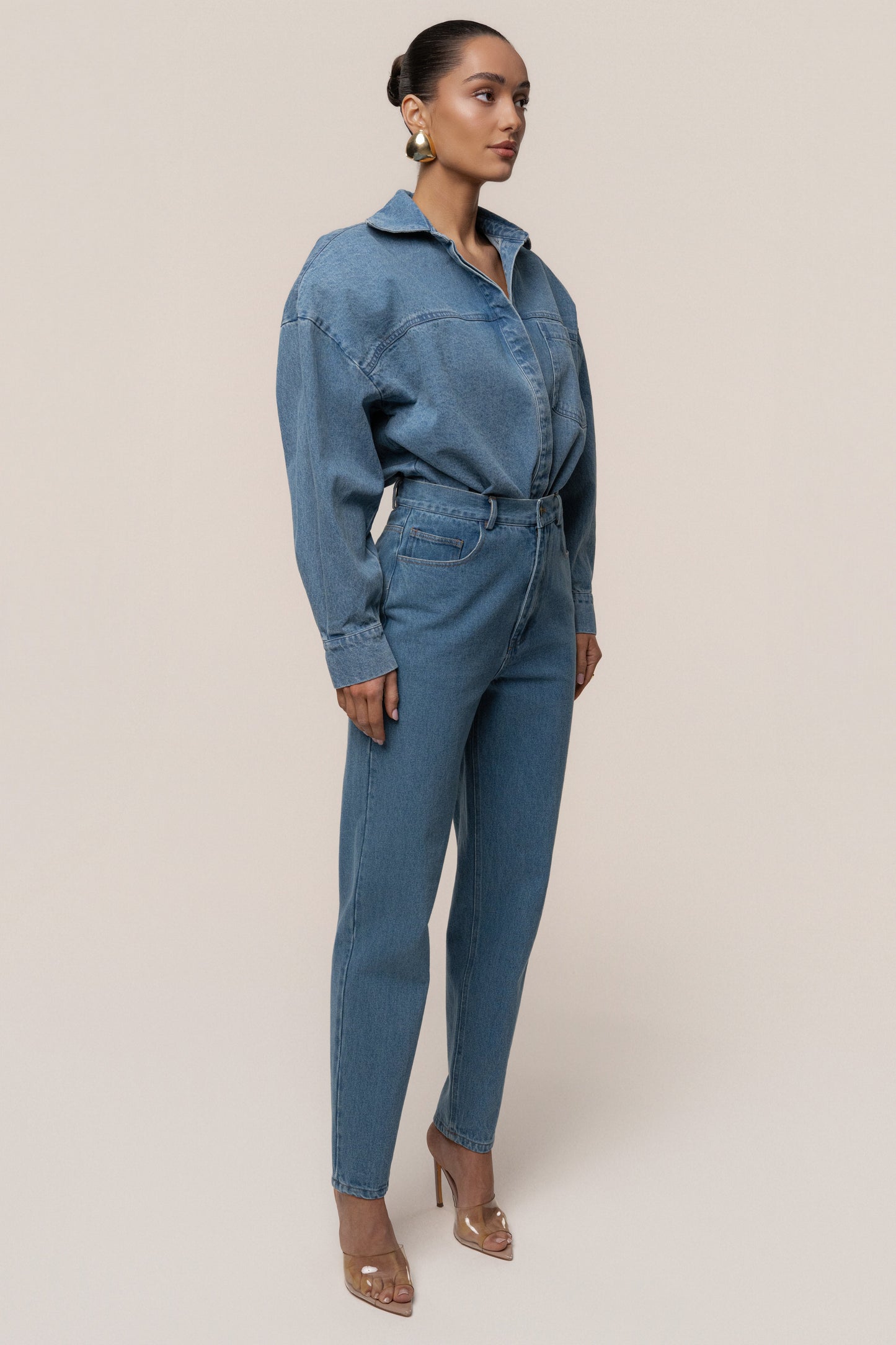 Denim Unstoppable Bodysuit JLUXLABEL
