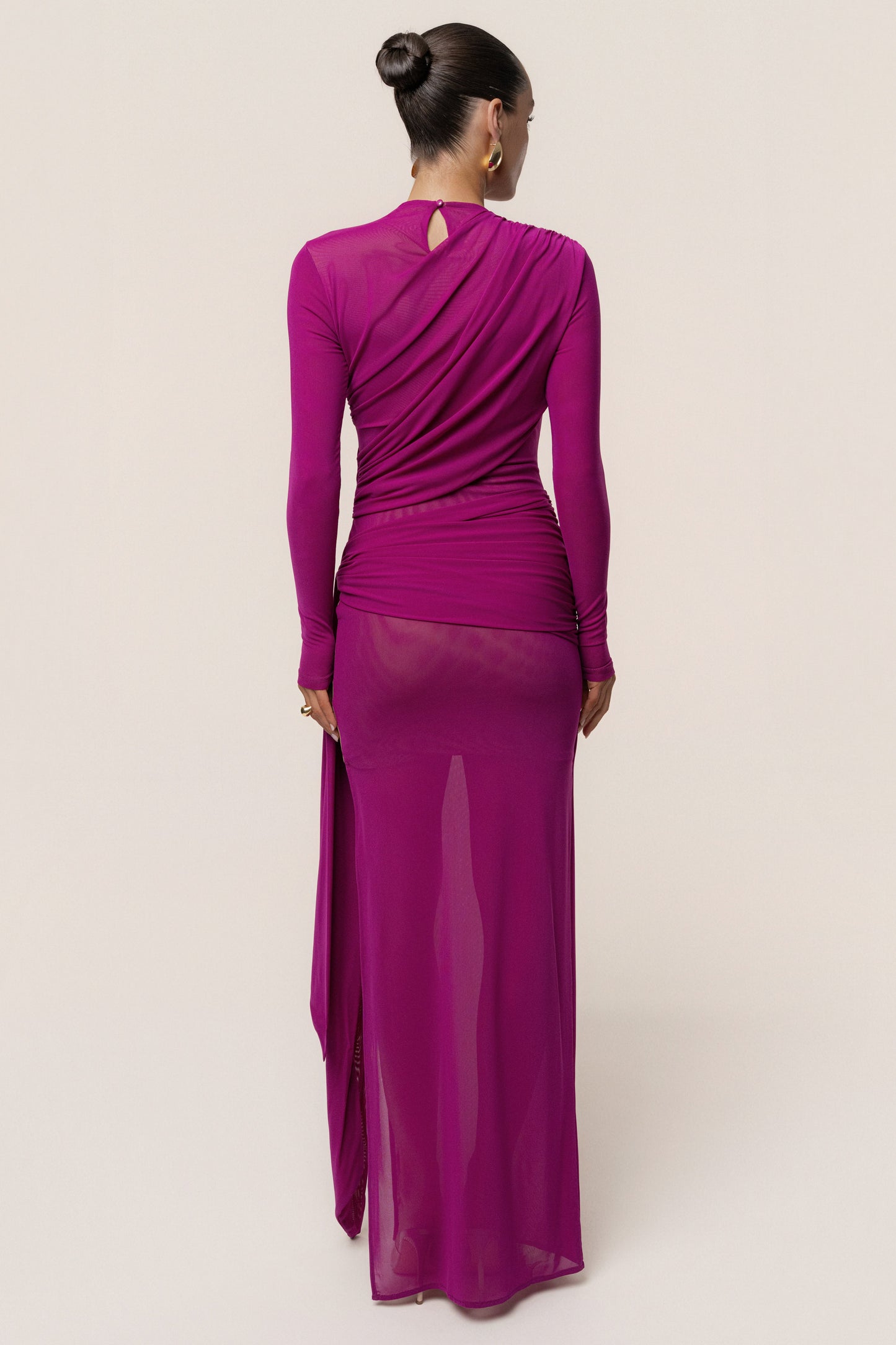 Purple Heatwave Mesh Maxi Dress JLUXLABEL