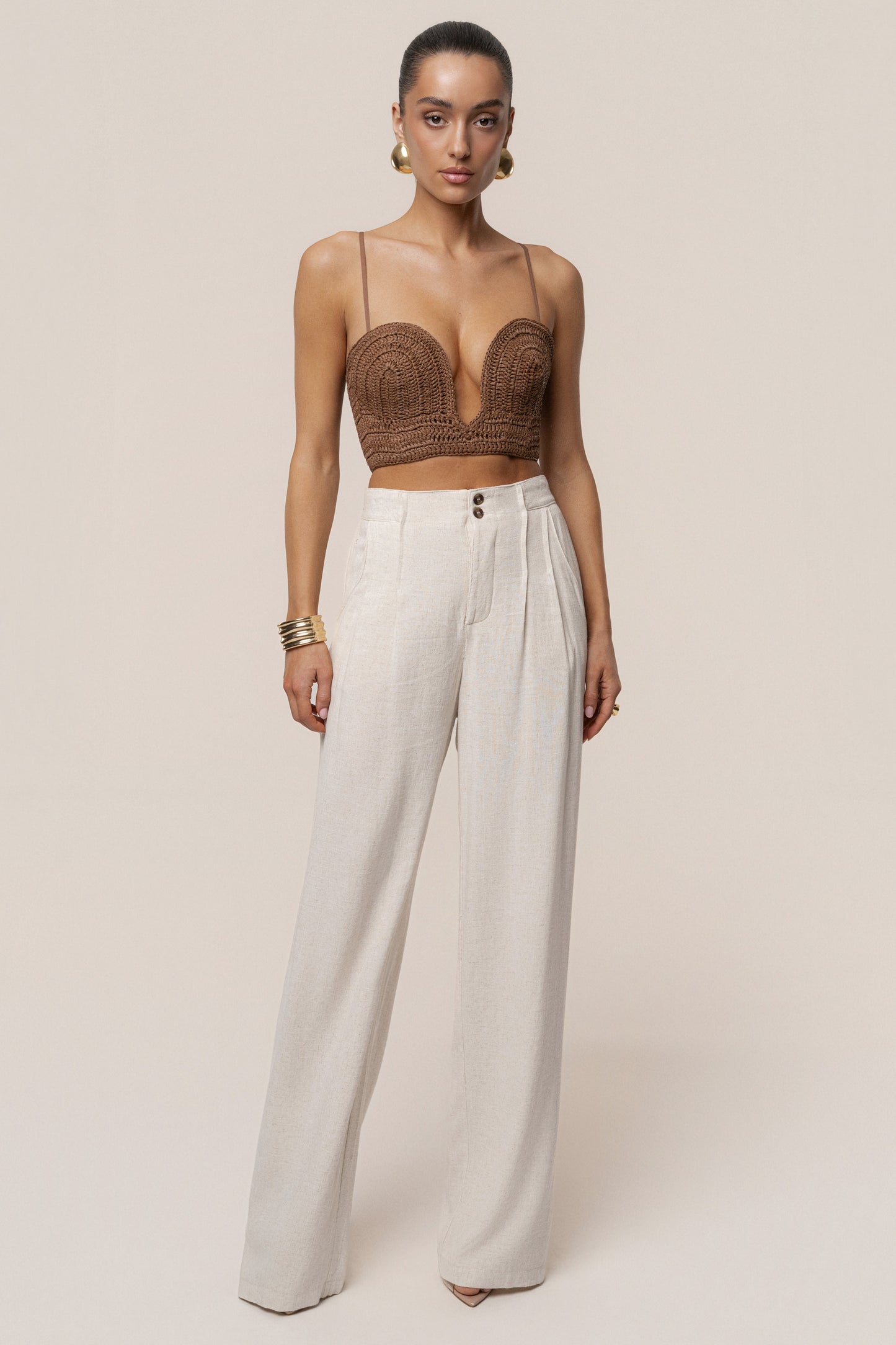 PRE-ORDER Brown Sail Away Texture Bustier