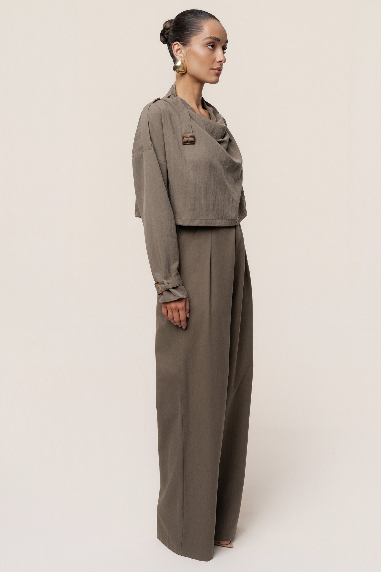 Dark Taupe Wanderlust Crop Top JLUXLABEL
